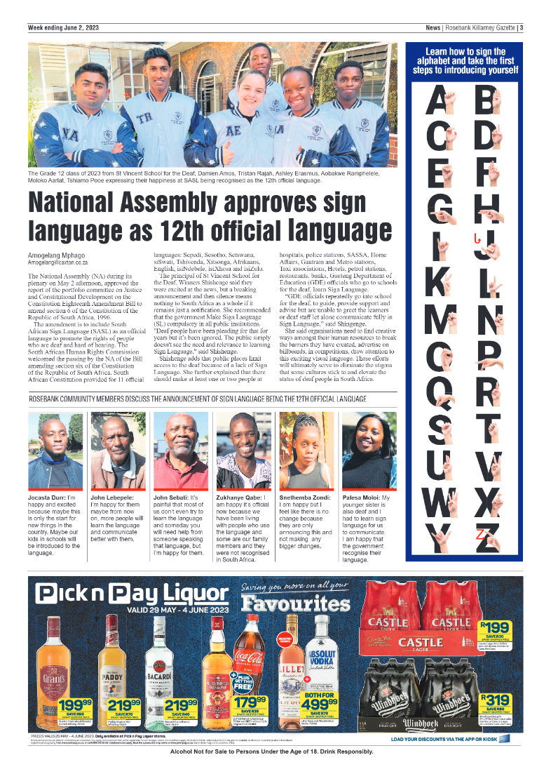 Rosebank Killarney Gazette 2 June 2023 page 3