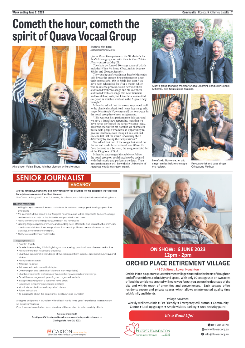 Rosebank Killarney Gazette 2 June 2023 page 7