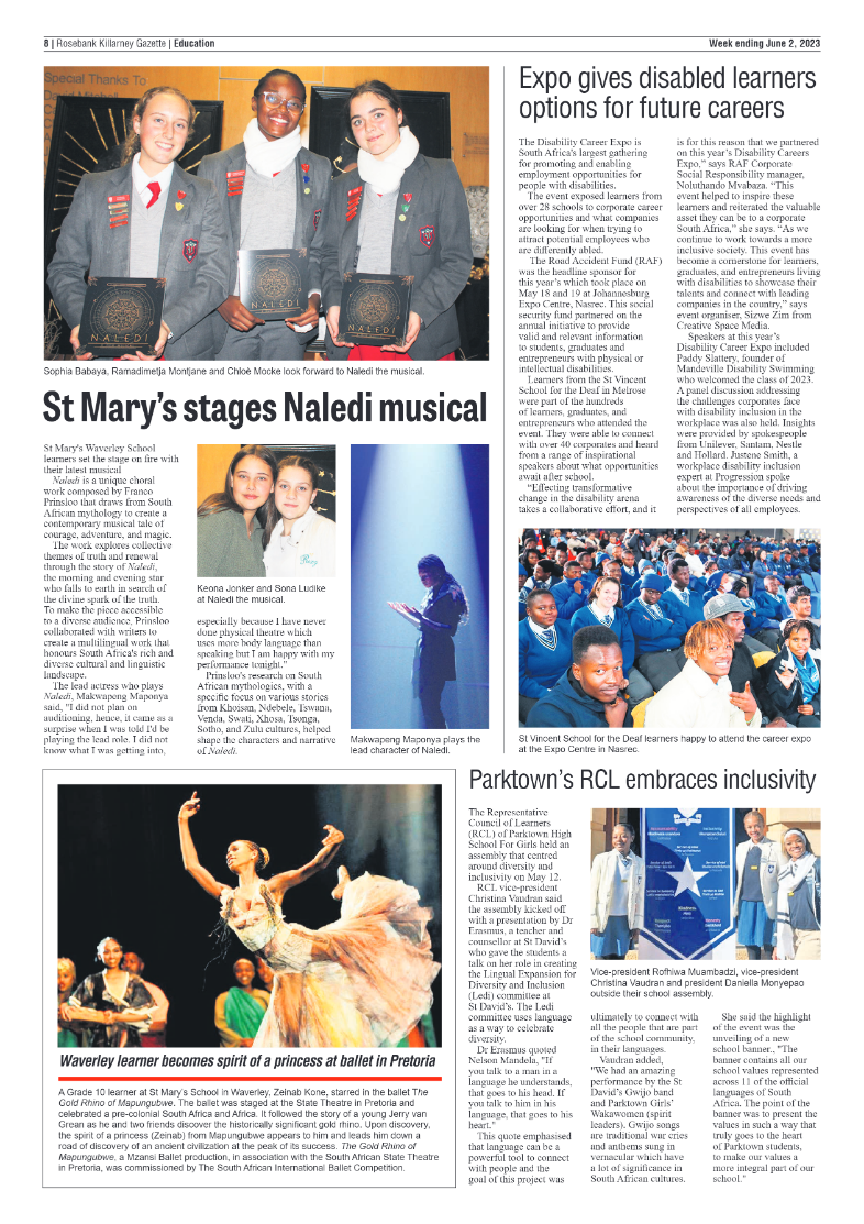 Rosebank Killarney Gazette 2 June 2023 page 8