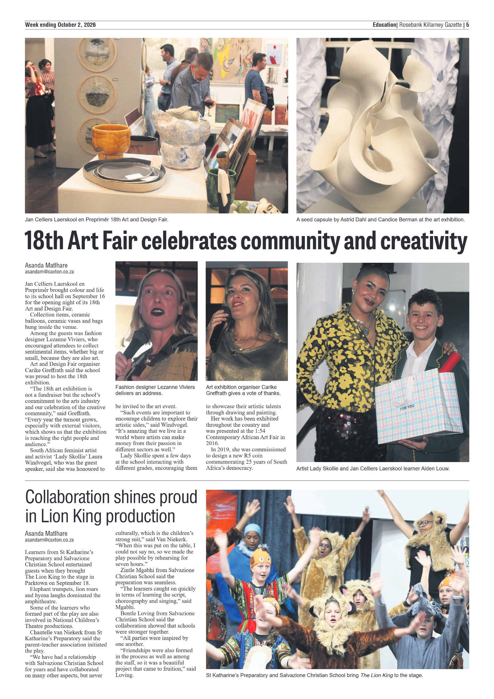 Rosebank Killarney Gazette 2 October 2026 page 5