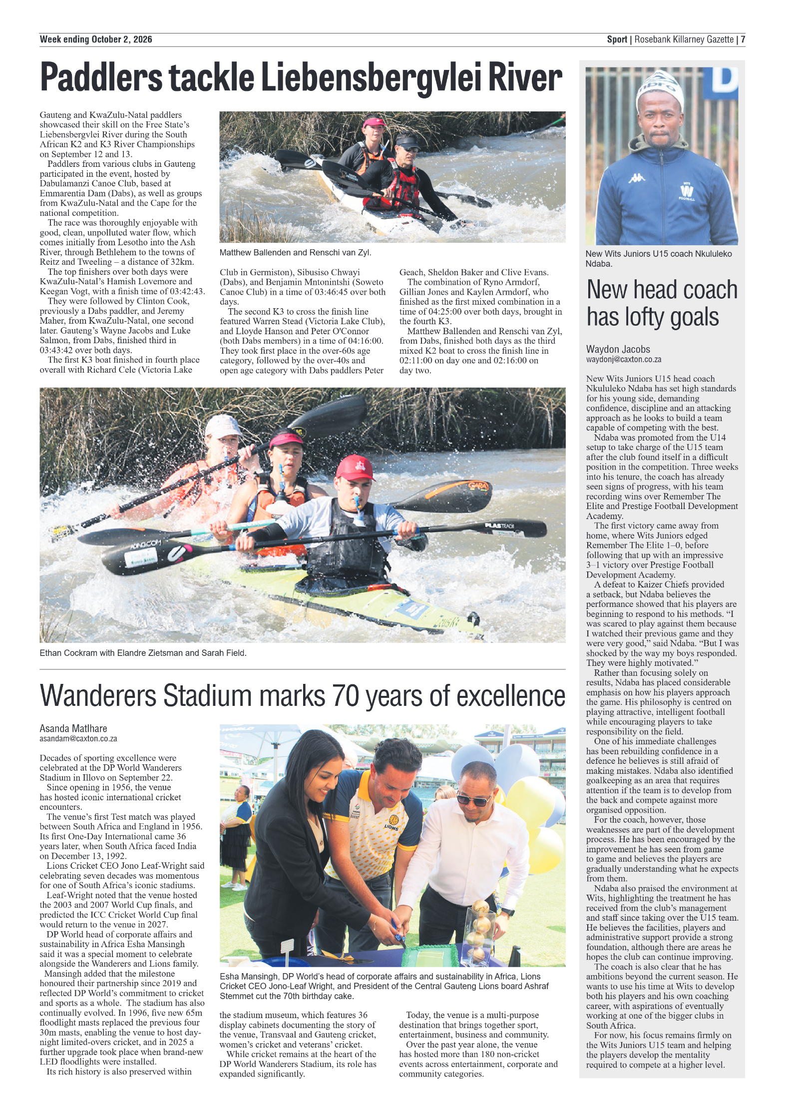 Rosebank Killarney Gazette 2 October 2026 page 7