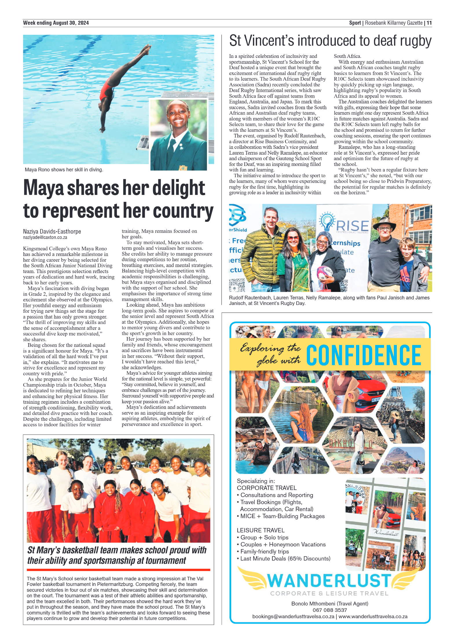 Rosebank Killarney Gazette 30 August 2024 page 11