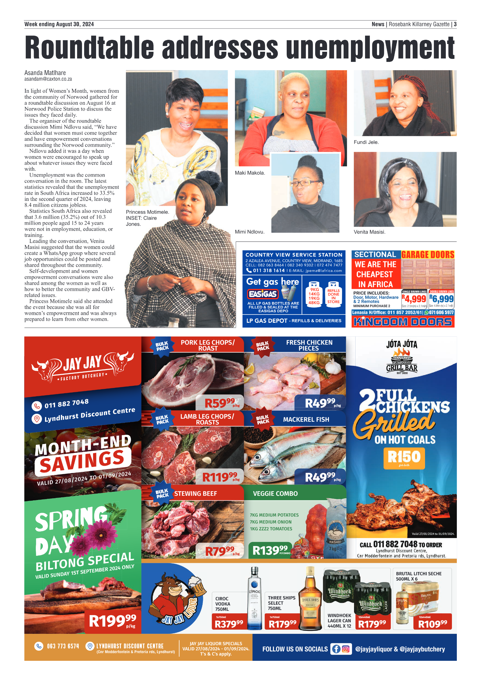 Rosebank Killarney Gazette 30 August 2024 page 3