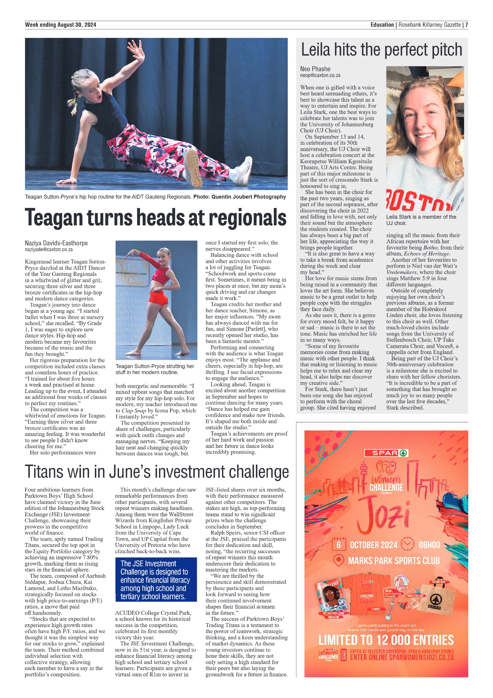 Rosebank Killarney Gazette 30 August 2024 page 7