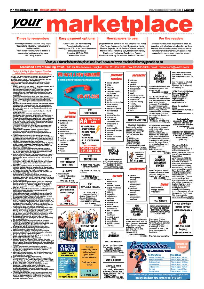 Rosebank Killarney Gazette 30 July 2021 page 14