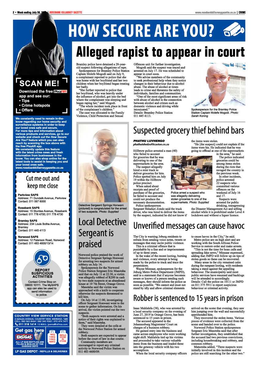 Rosebank Killarney Gazette 30 July 2021 page 2