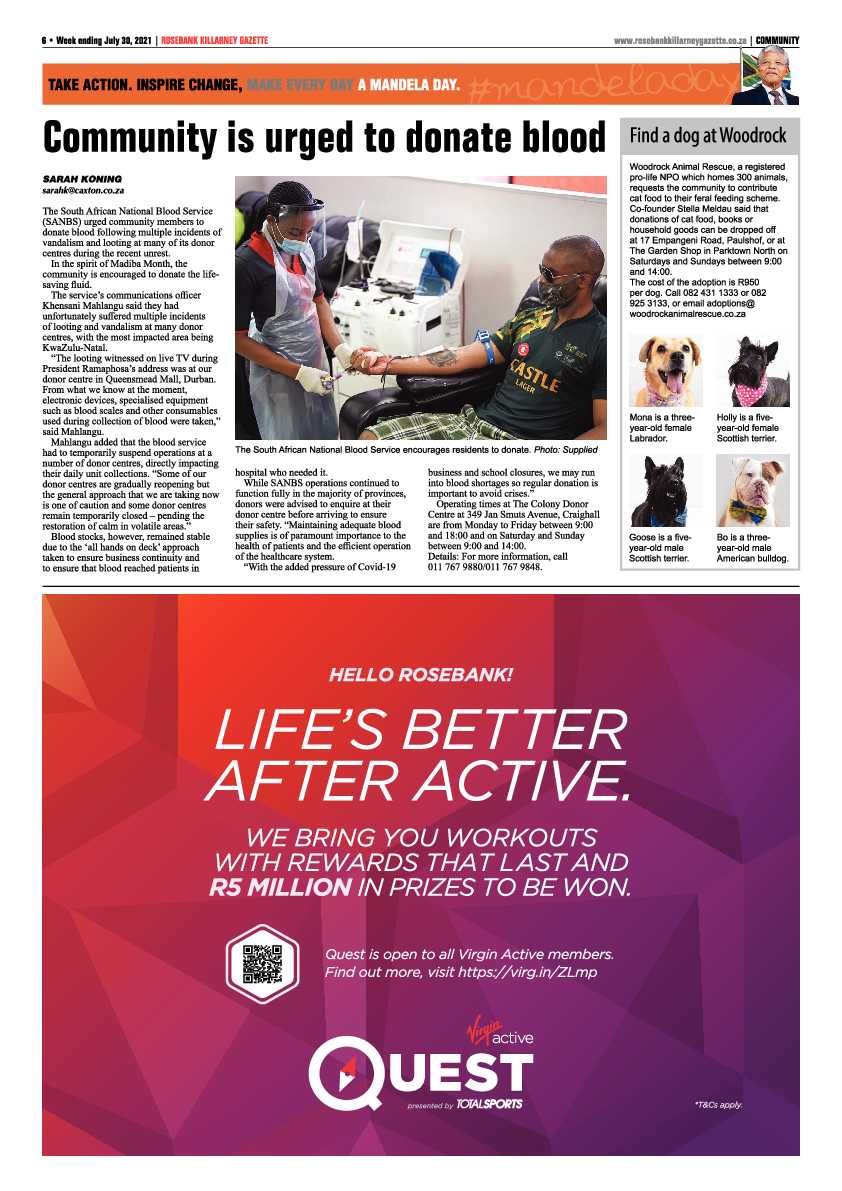 Rosebank Killarney Gazette 30 July 2021 page 6
