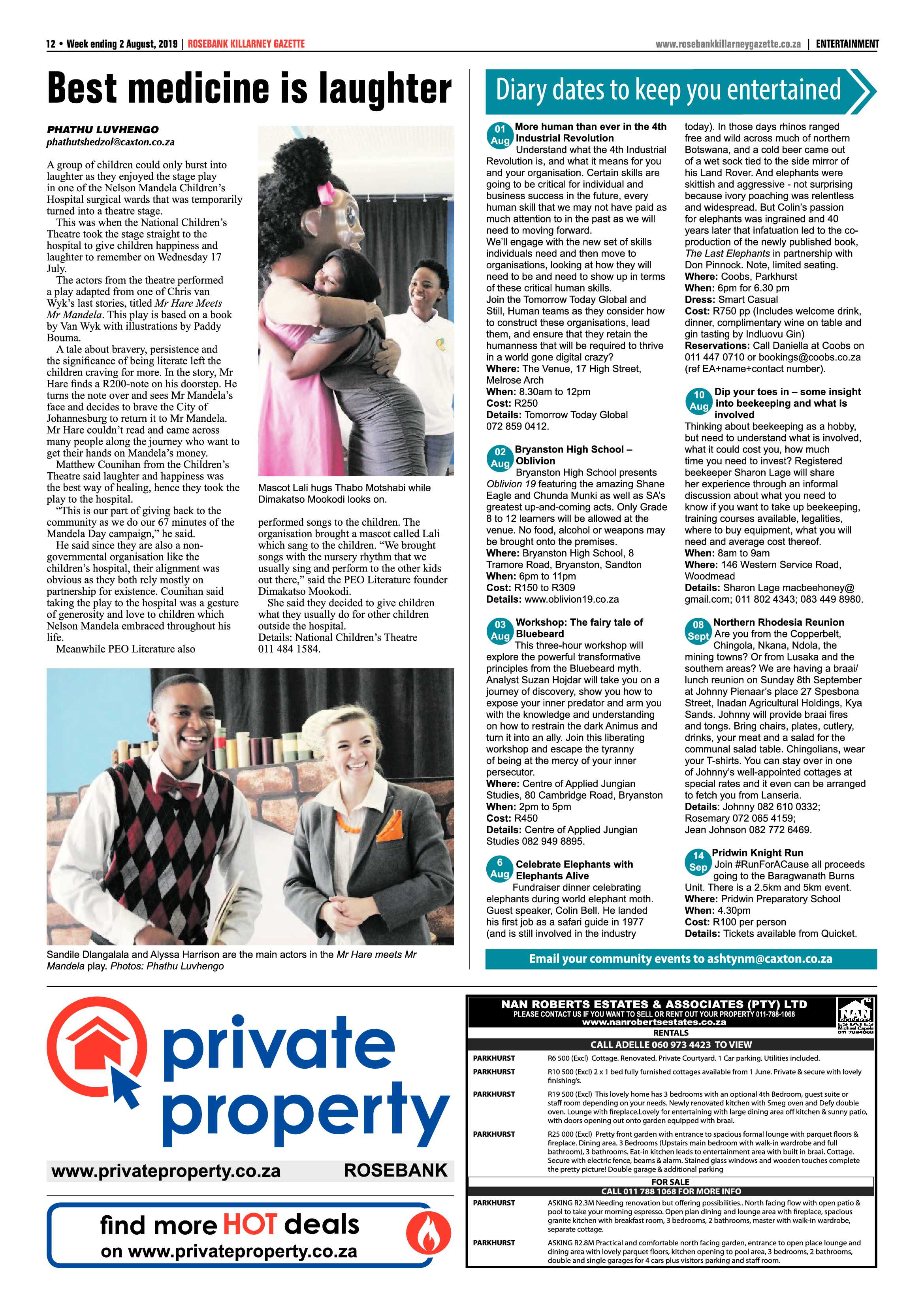 Rosebank Killarney Gazette 30 July, 2019 page 28