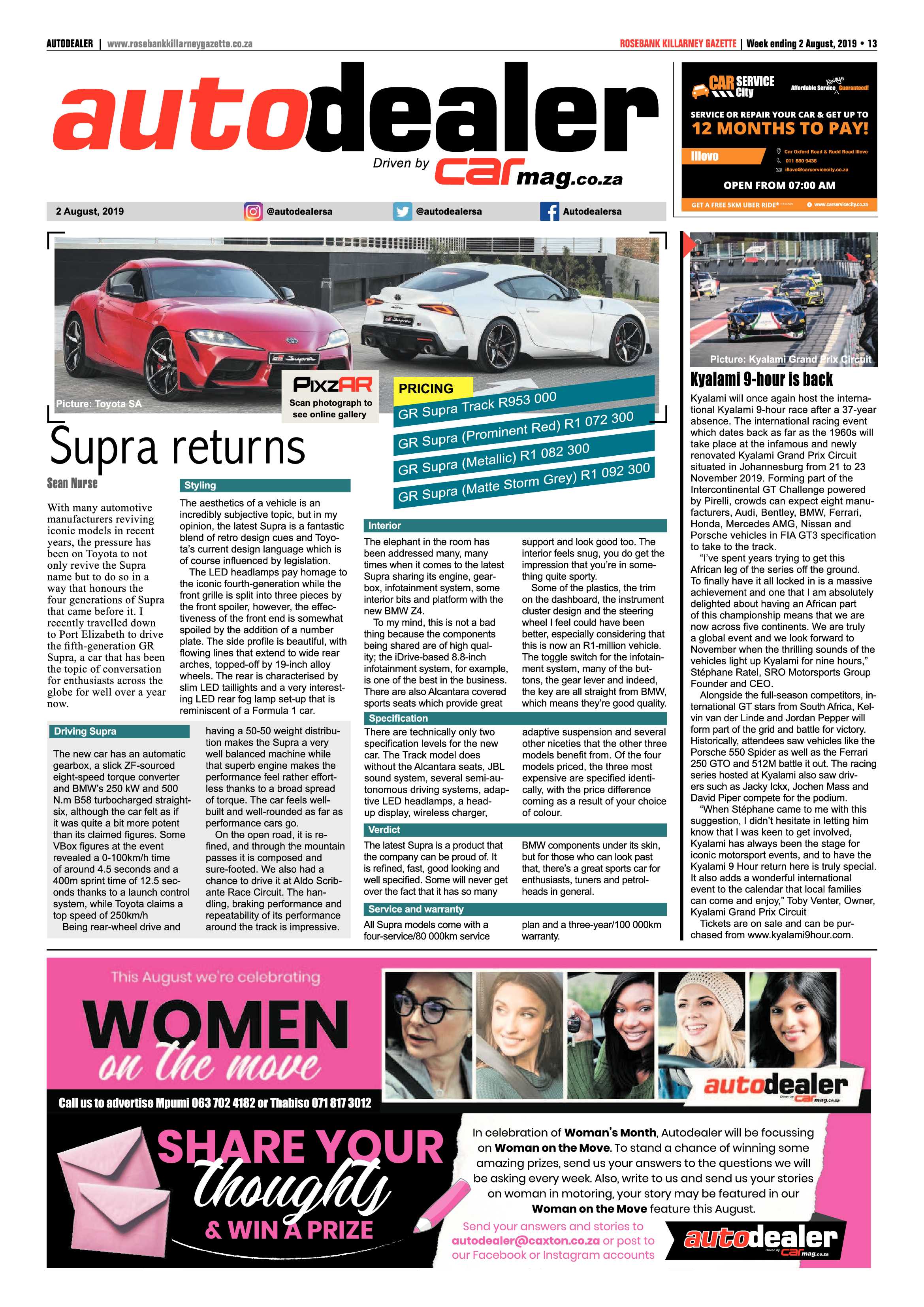 Rosebank Killarney Gazette 30 July, 2019 page 29