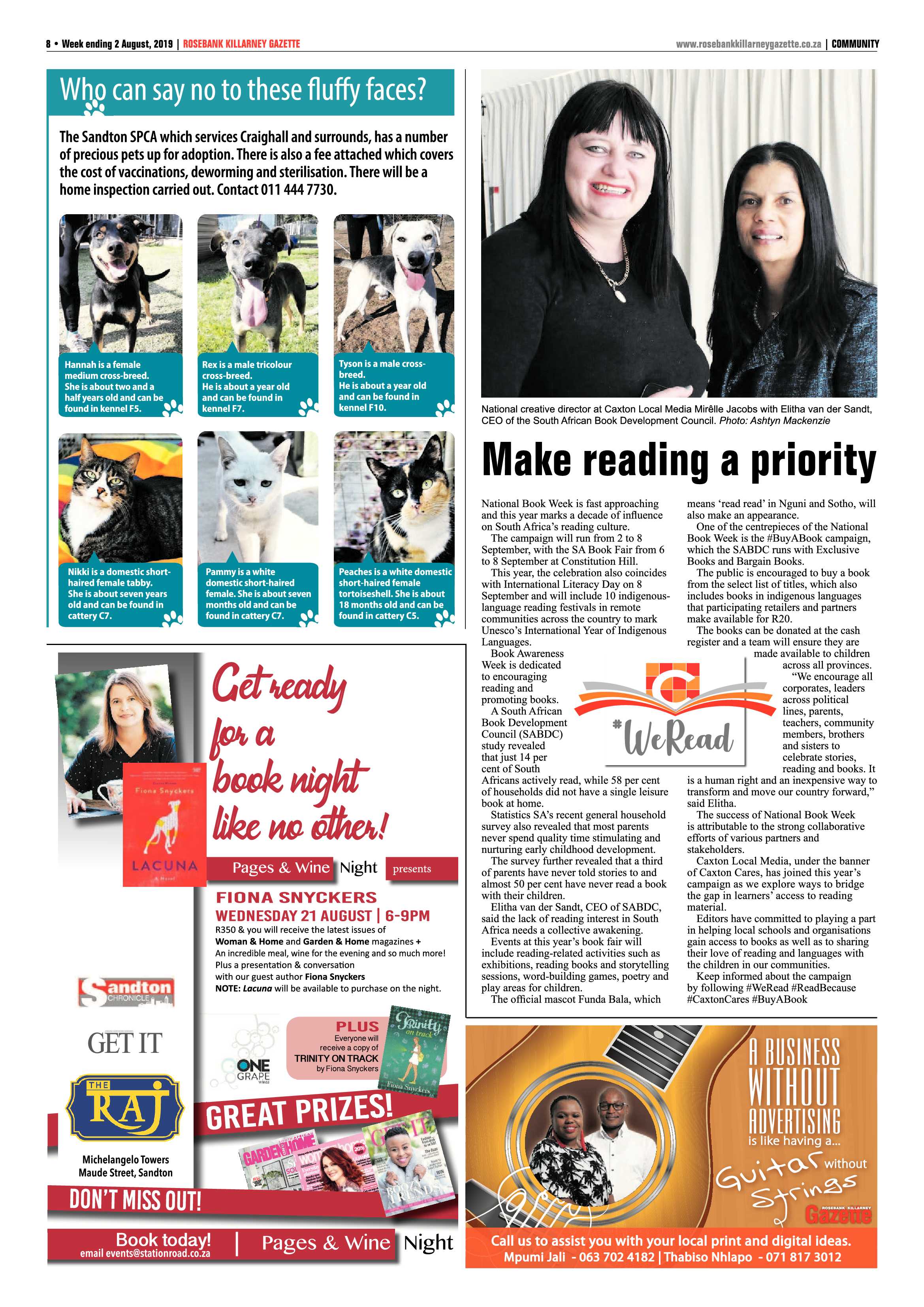 Rosebank Killarney Gazette 30 July, 2019 page 8