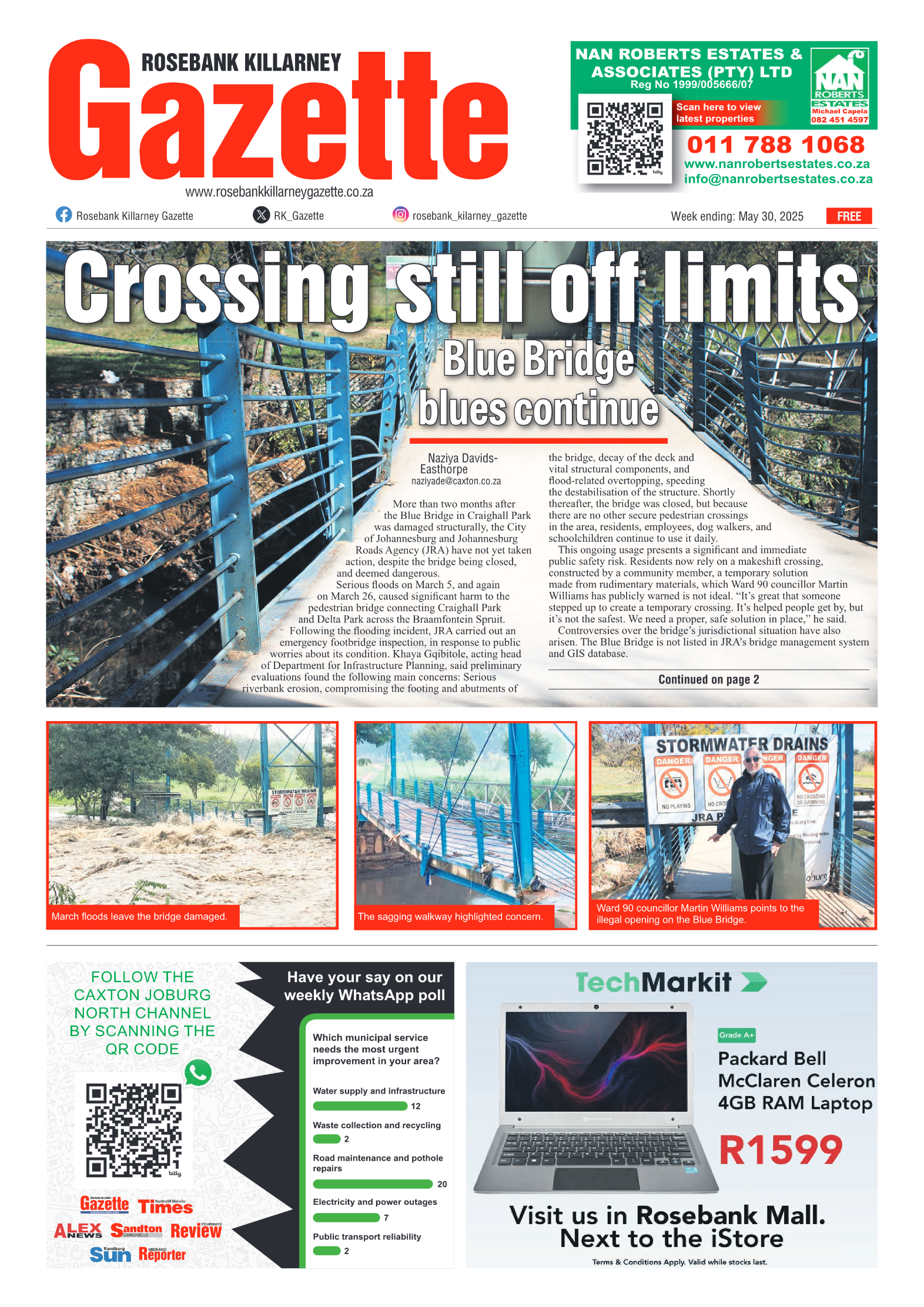 Rosebank Killarney Gazette 30 May 2025 page 1