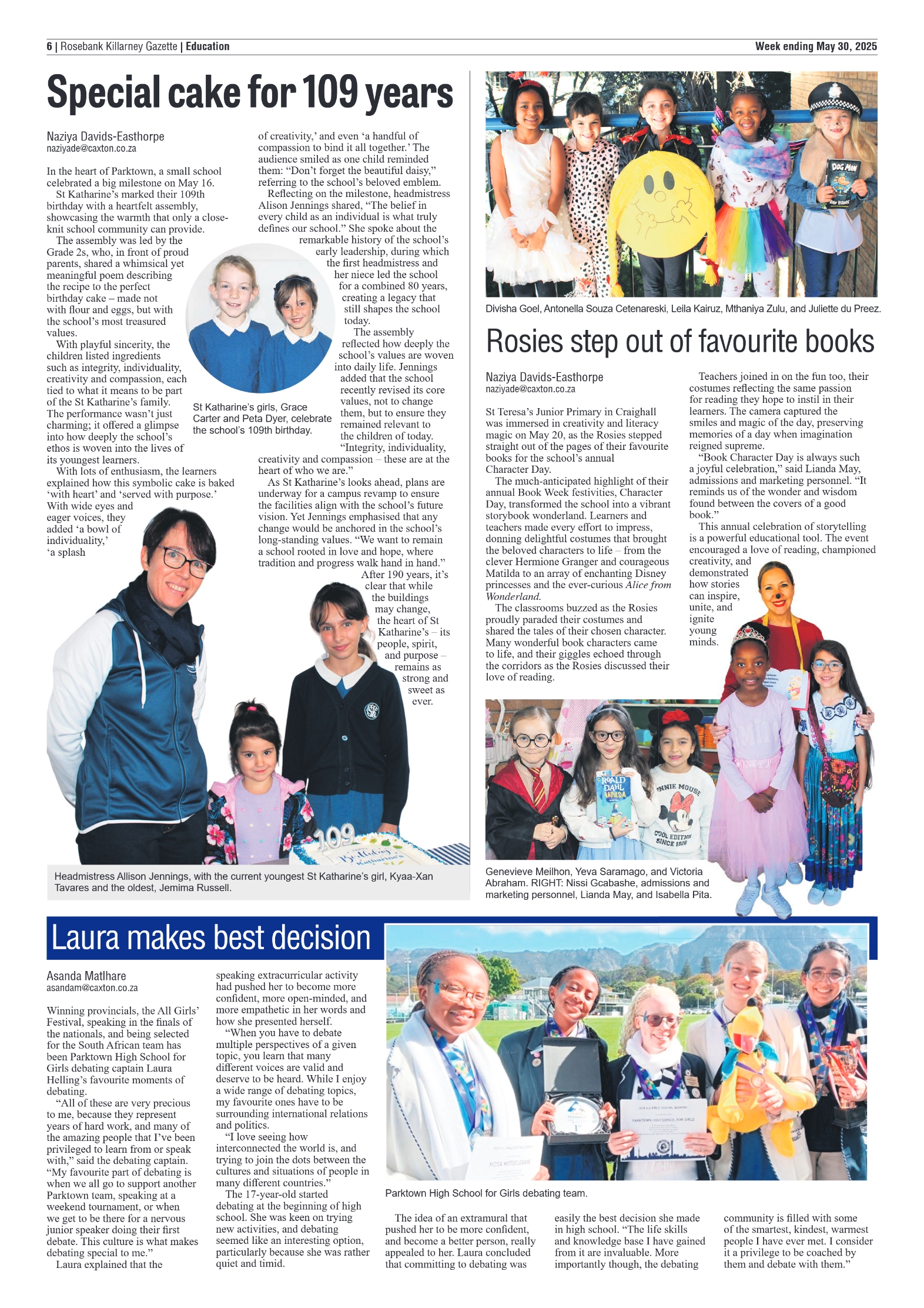 Rosebank Killarney Gazette 30 May 2025 page 6