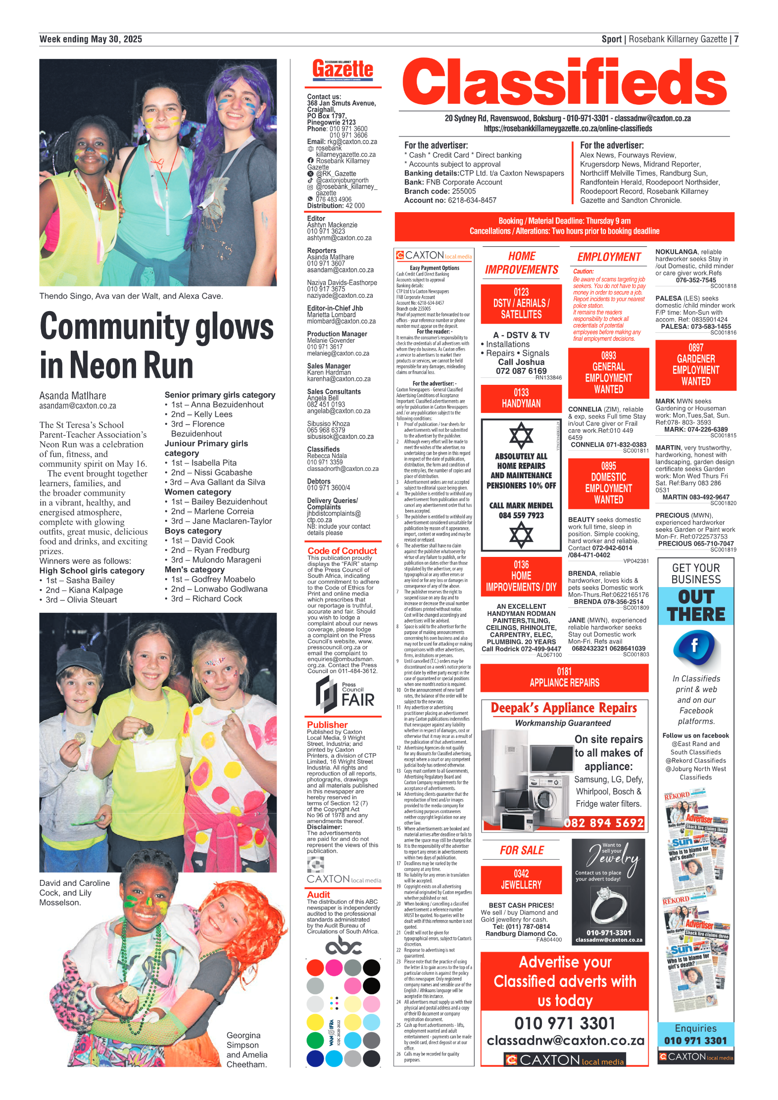 Rosebank Killarney Gazette 30 May 2025 page 7