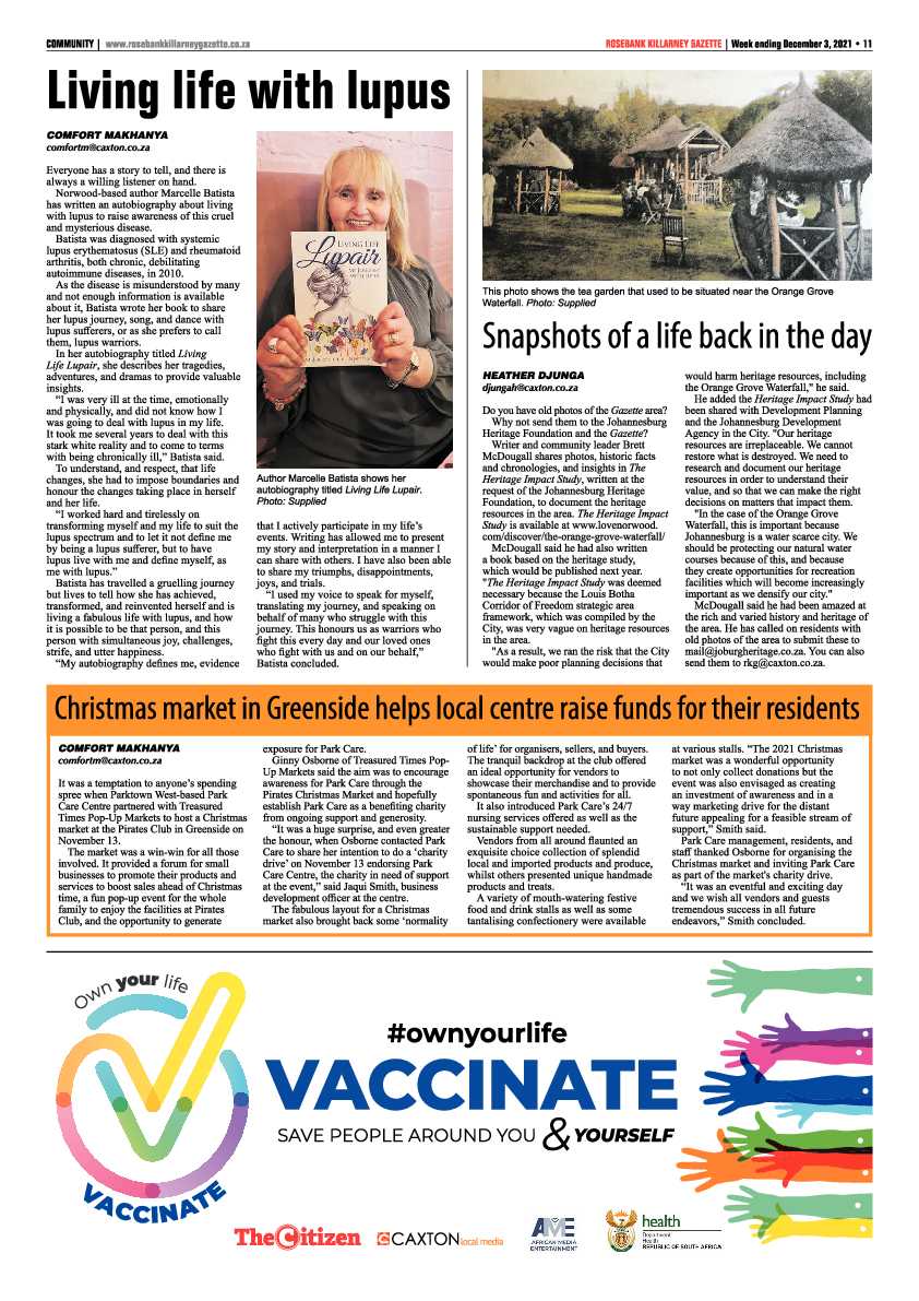 Rosebank Killarney Gazette 03 December 2021 page 11