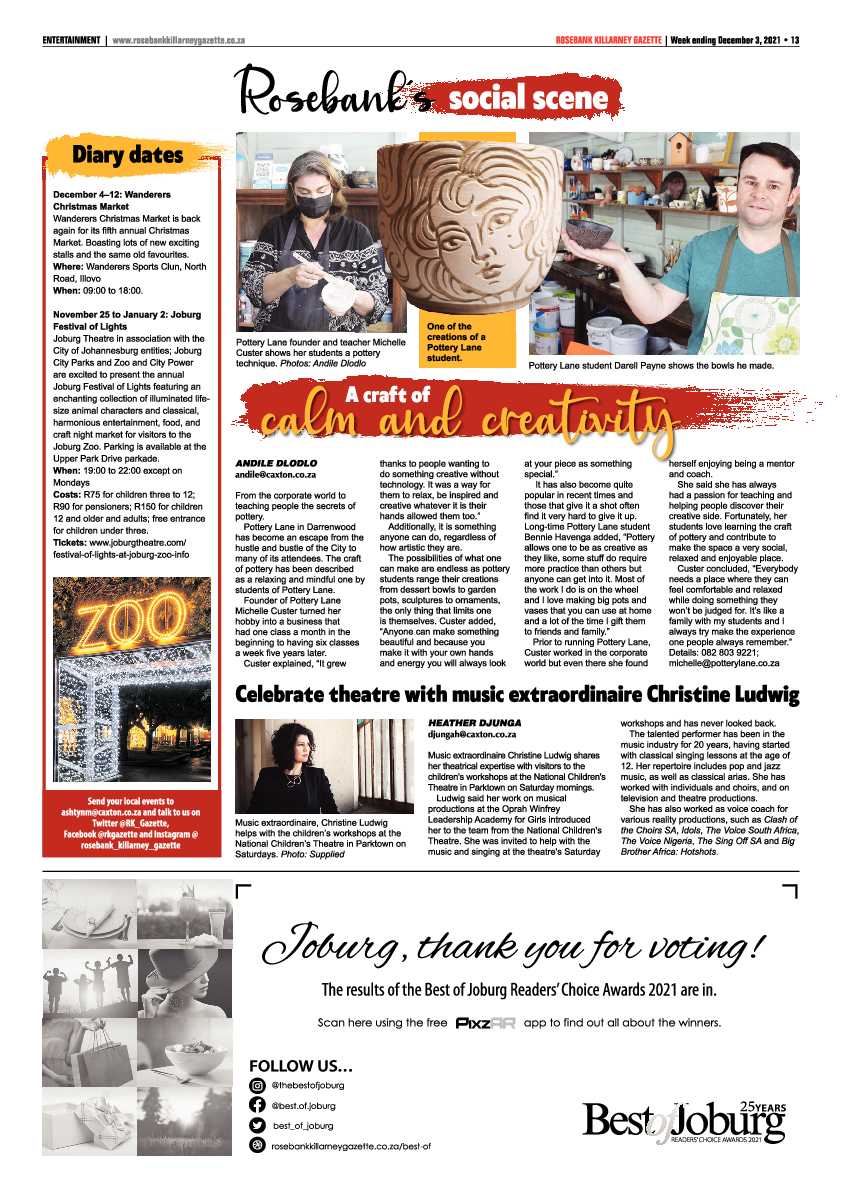 Rosebank Killarney Gazette 03 December 2021 page 13