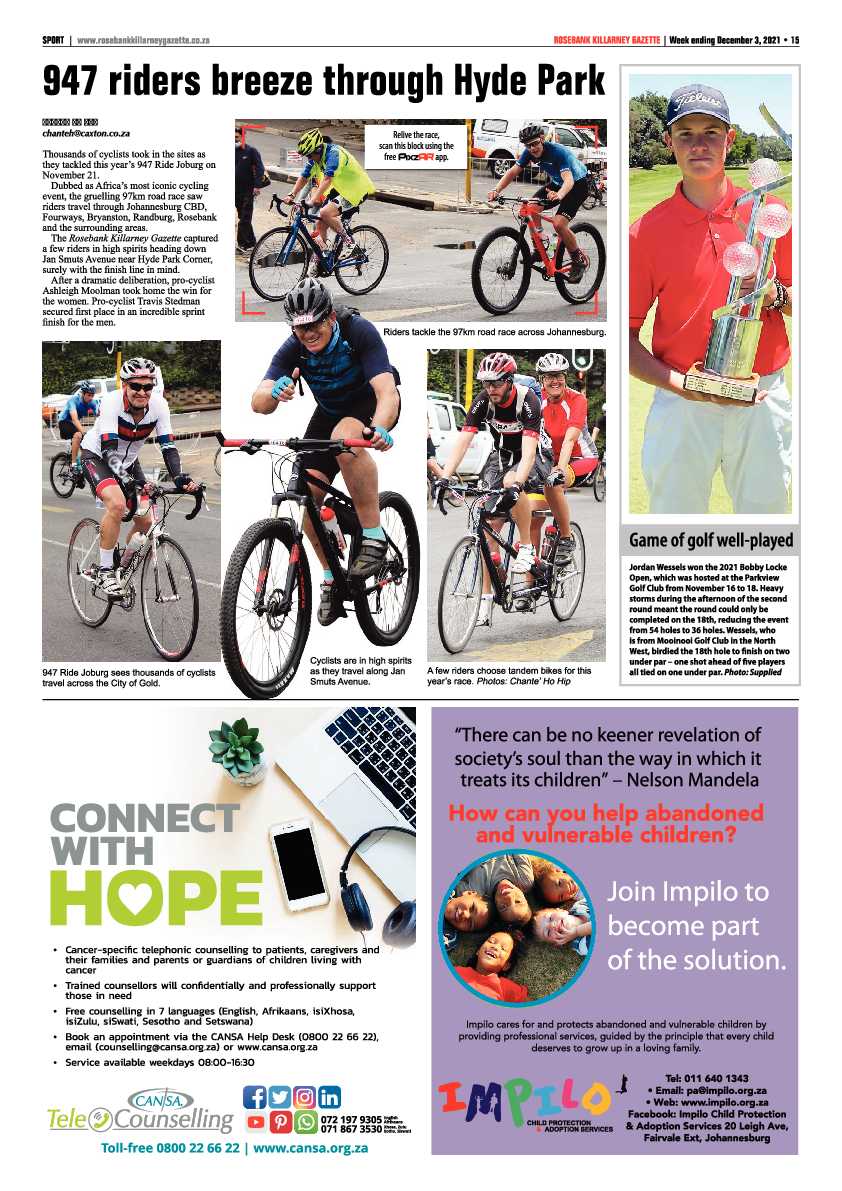 Rosebank Killarney Gazette 03 December 2021 page 15