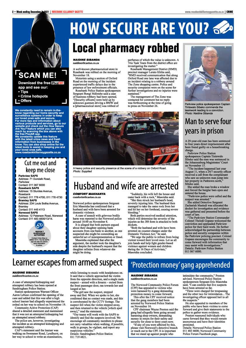 Rosebank Killarney Gazette 03 December 2021 page 2