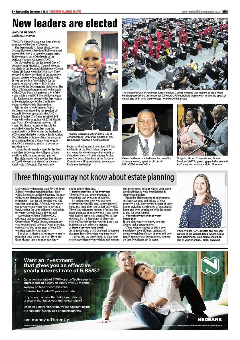 Rosebank Killarney Gazette 03 December 2021 page 6