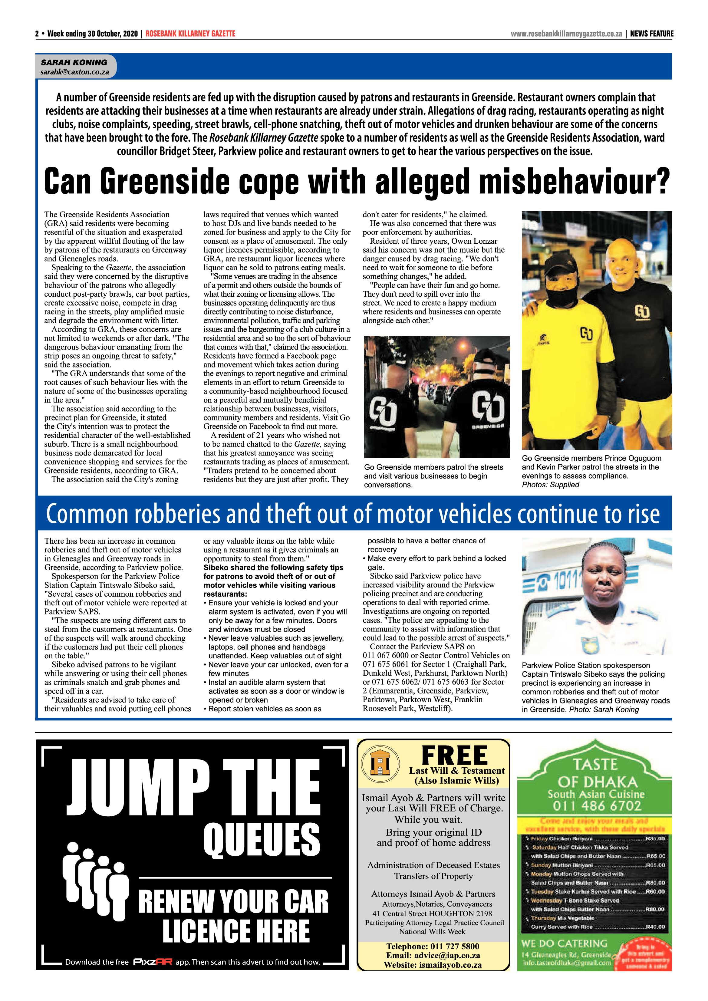 Rosebank Killarney Gazette 30 October 2020 page 2