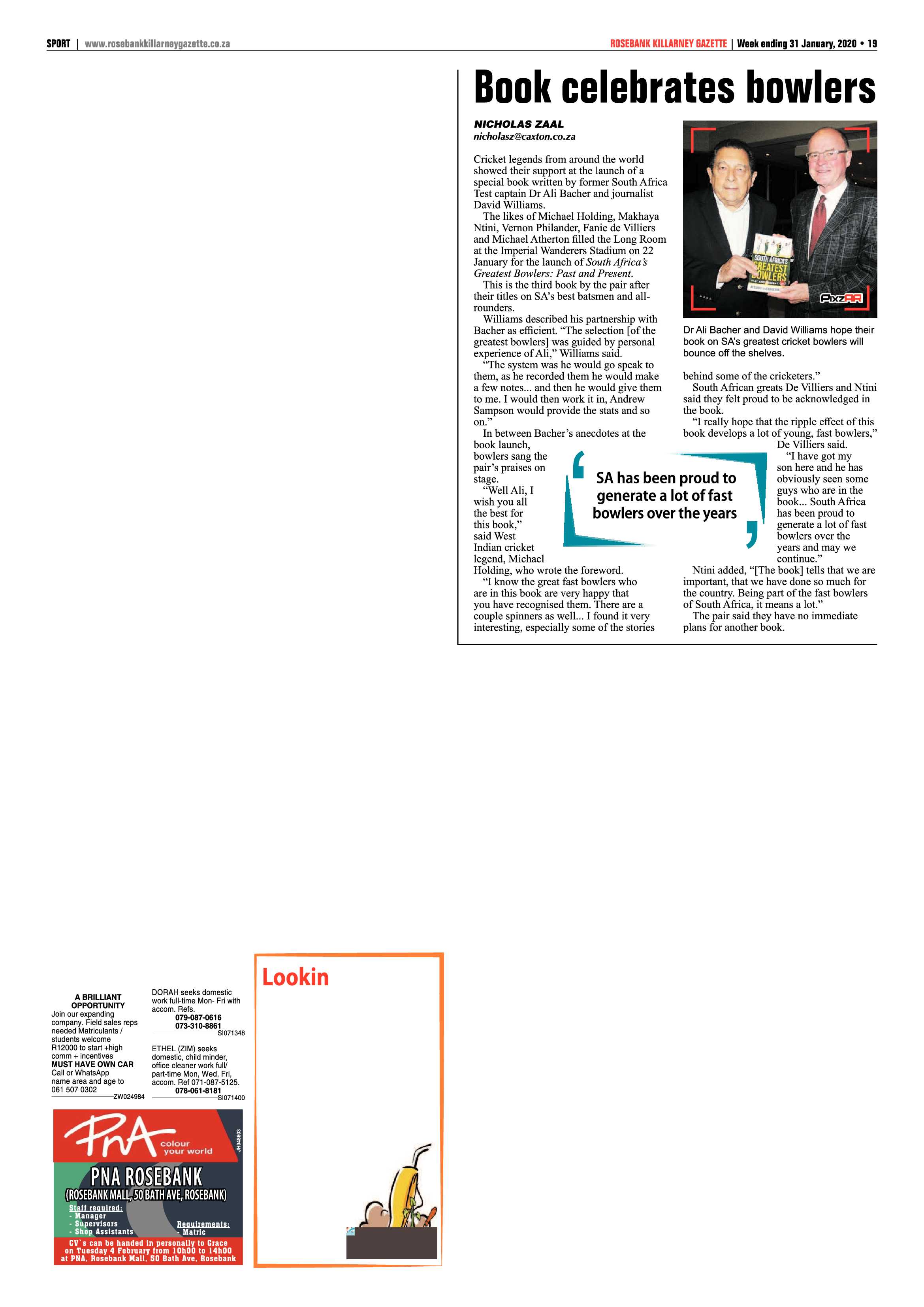 Rosebank Killarney Gazette 31 January 2020 page 19