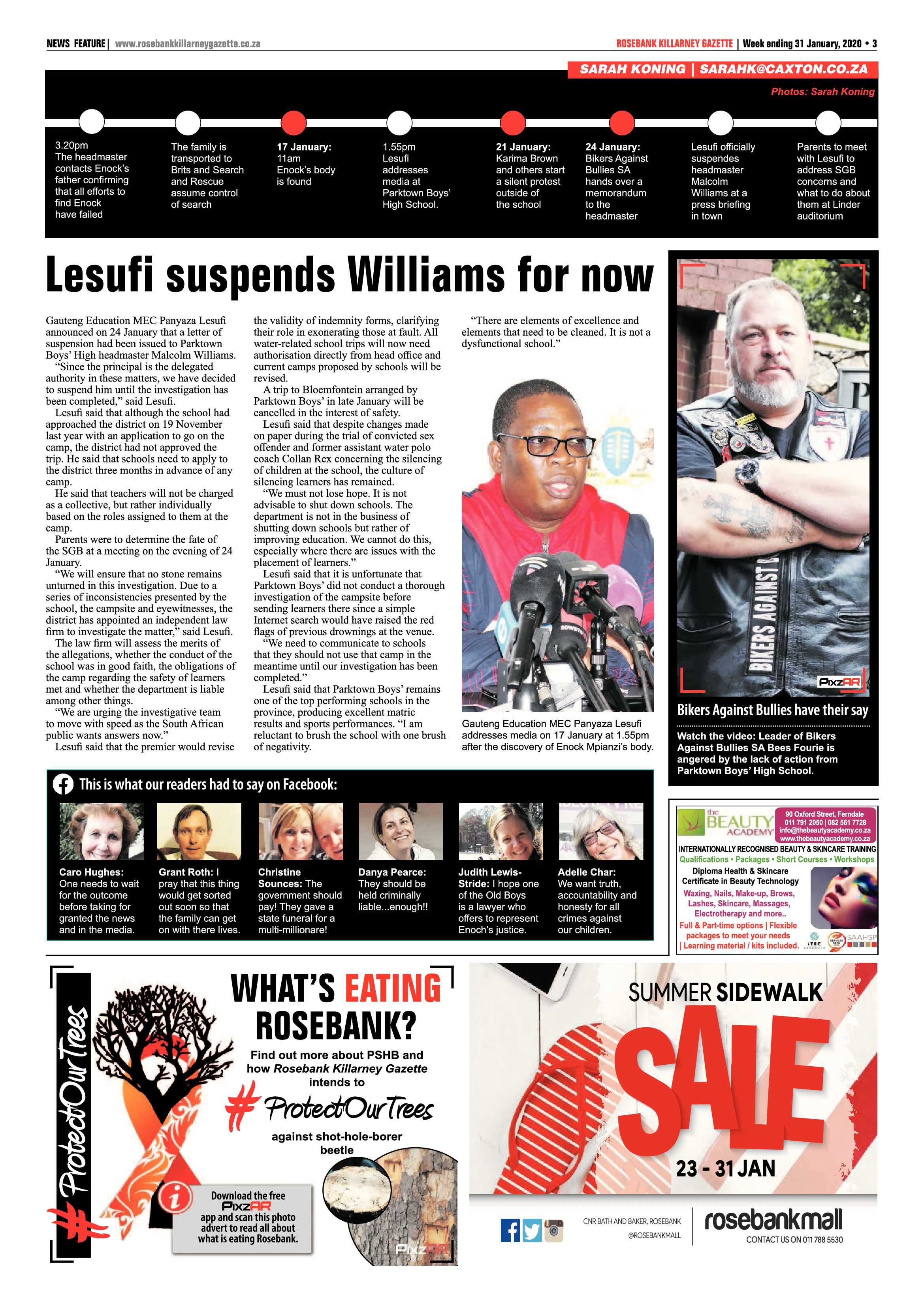 Rosebank Killarney Gazette 31 January 2020 page 3