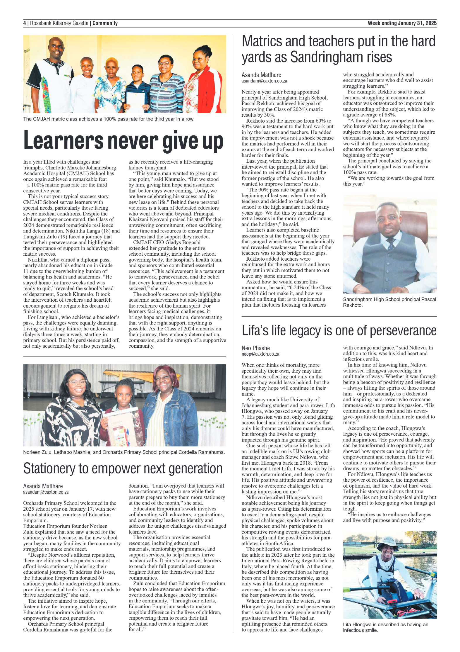 Rosebank Killarney Gazette 31 January 2025 page 4