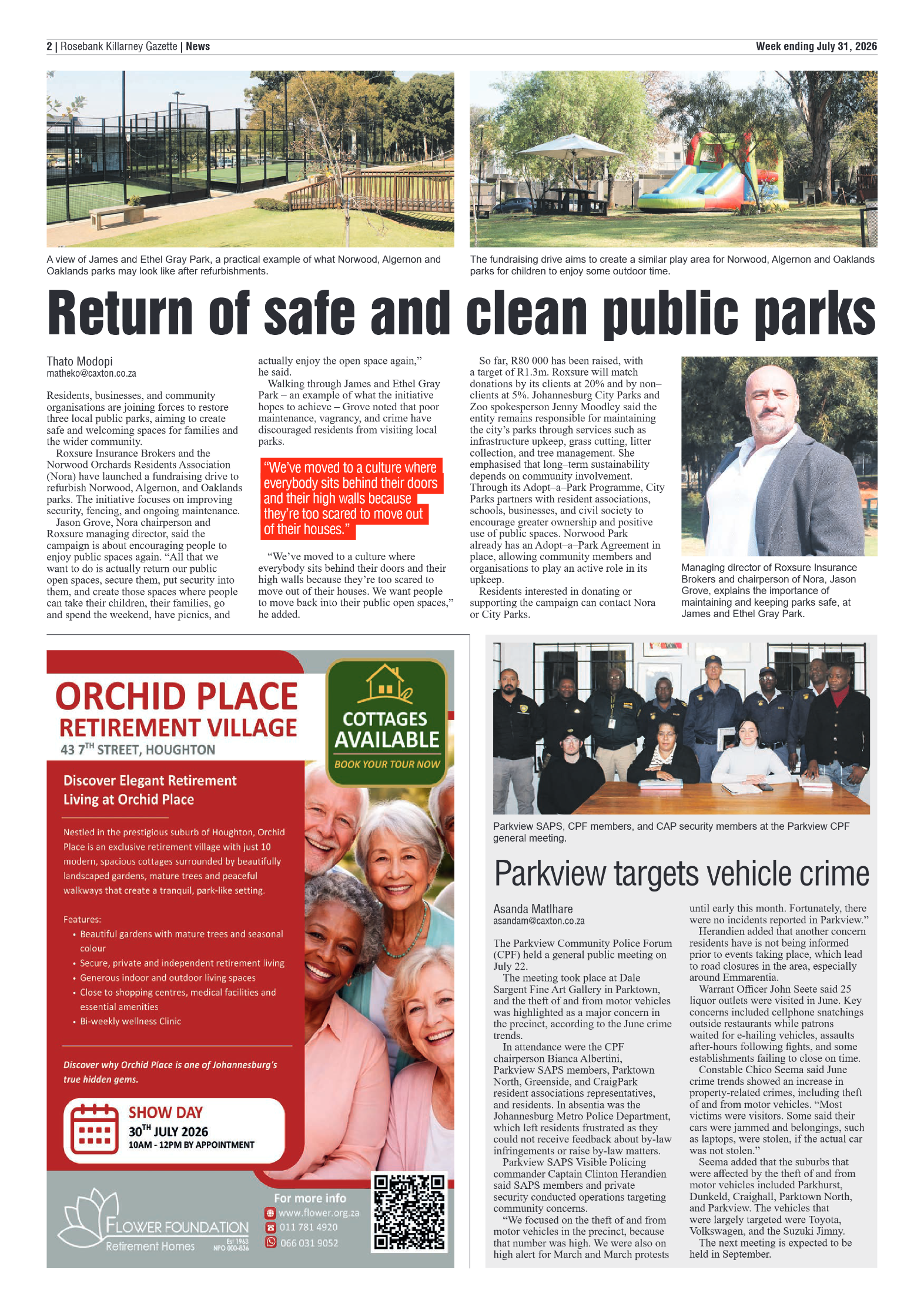 Rosebank Killarney Gazette 31 July 2026 page 2