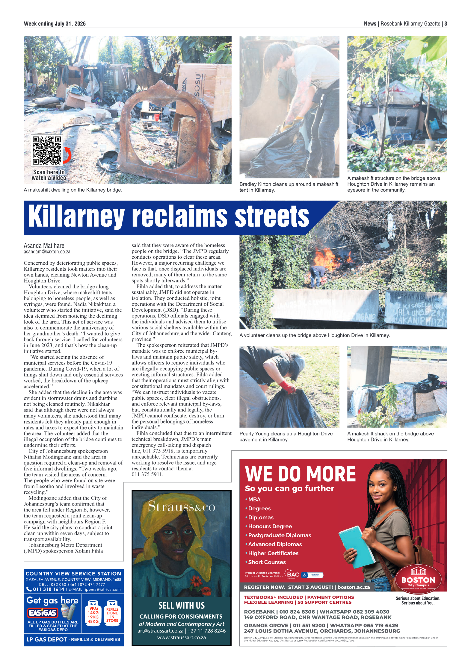 Rosebank Killarney Gazette 31 July 2026 page 3