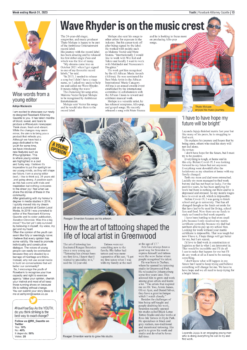 Rosebank Killarney Gazette 31 March 2023 page 13