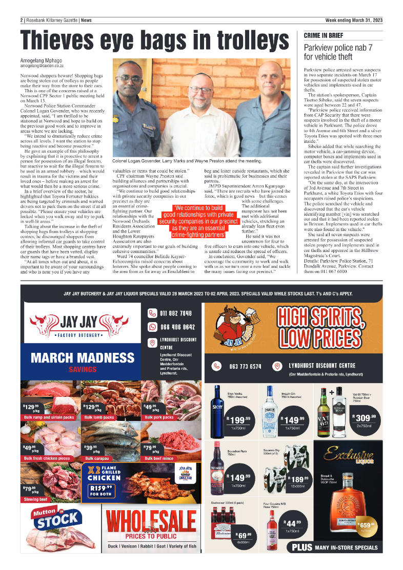 Rosebank Killarney Gazette 31 March 2023 page 2