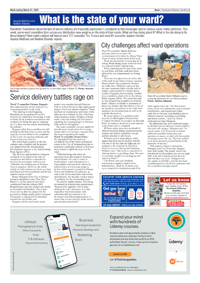 Rosebank Killarney Gazette 31 March 2023 page 3