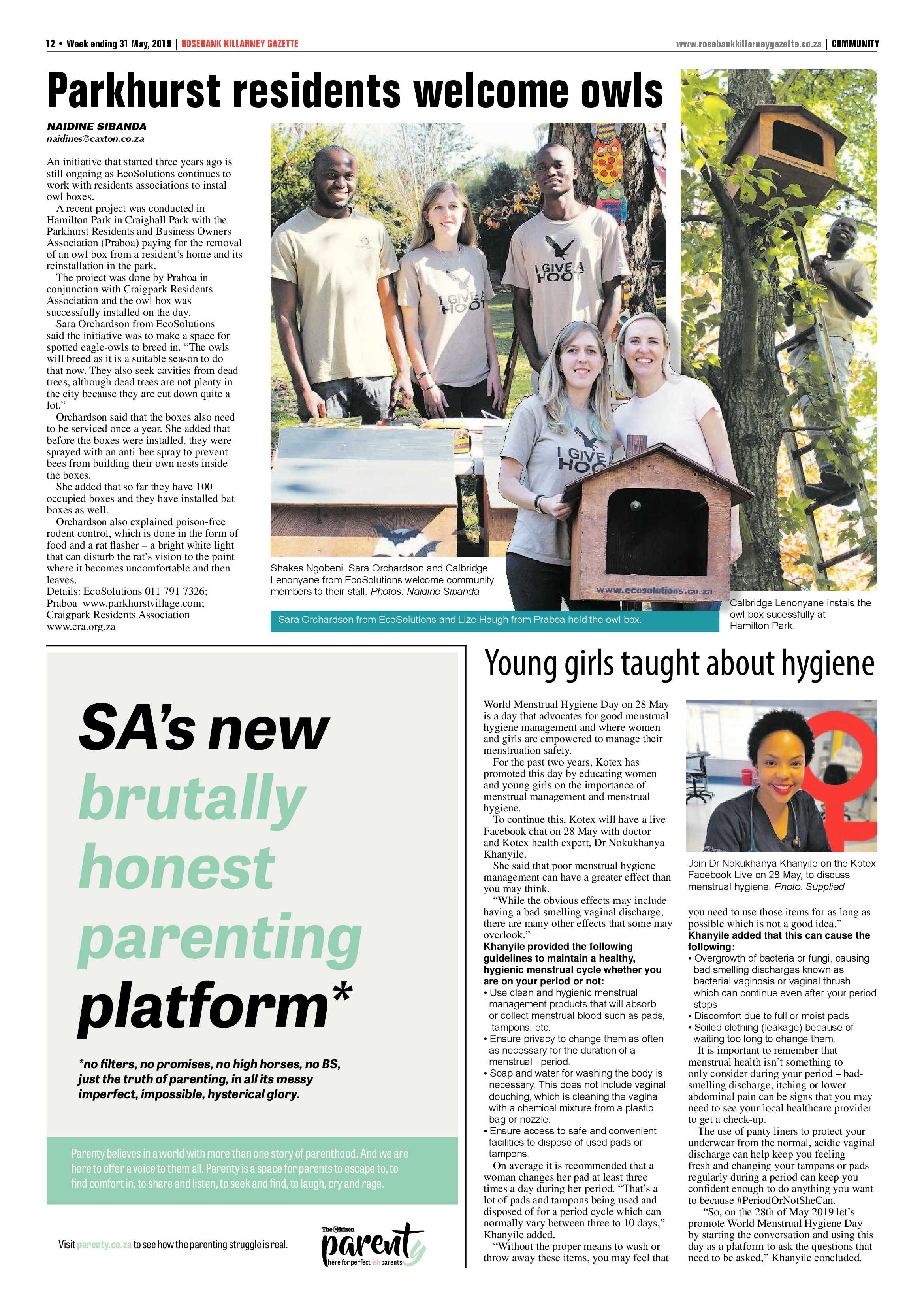Rosebank Killarney Gazette 31 May, 2019 page 12