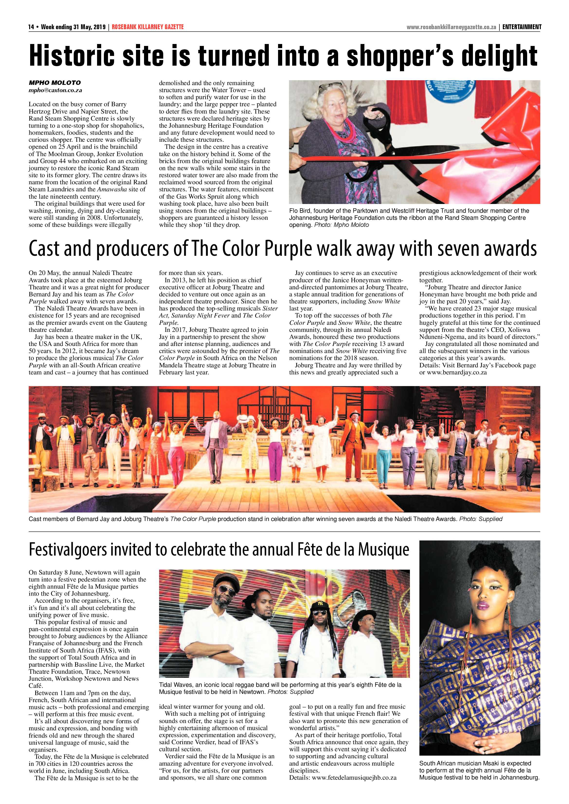 Rosebank Killarney Gazette 31 May, 2019 page 14