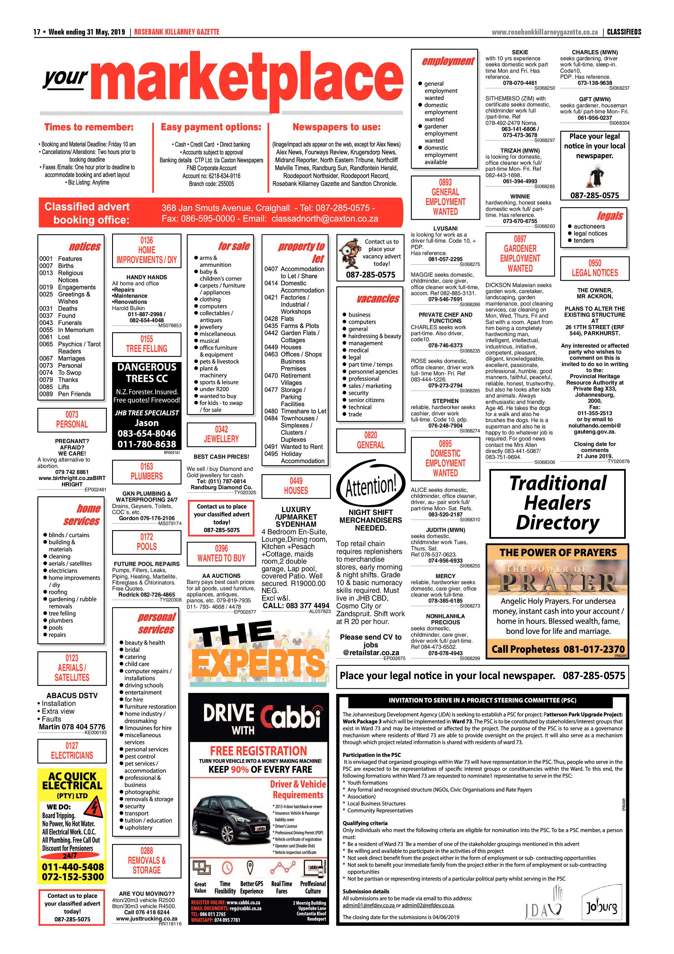 Rosebank Killarney Gazette 31 May, 2019 page 17