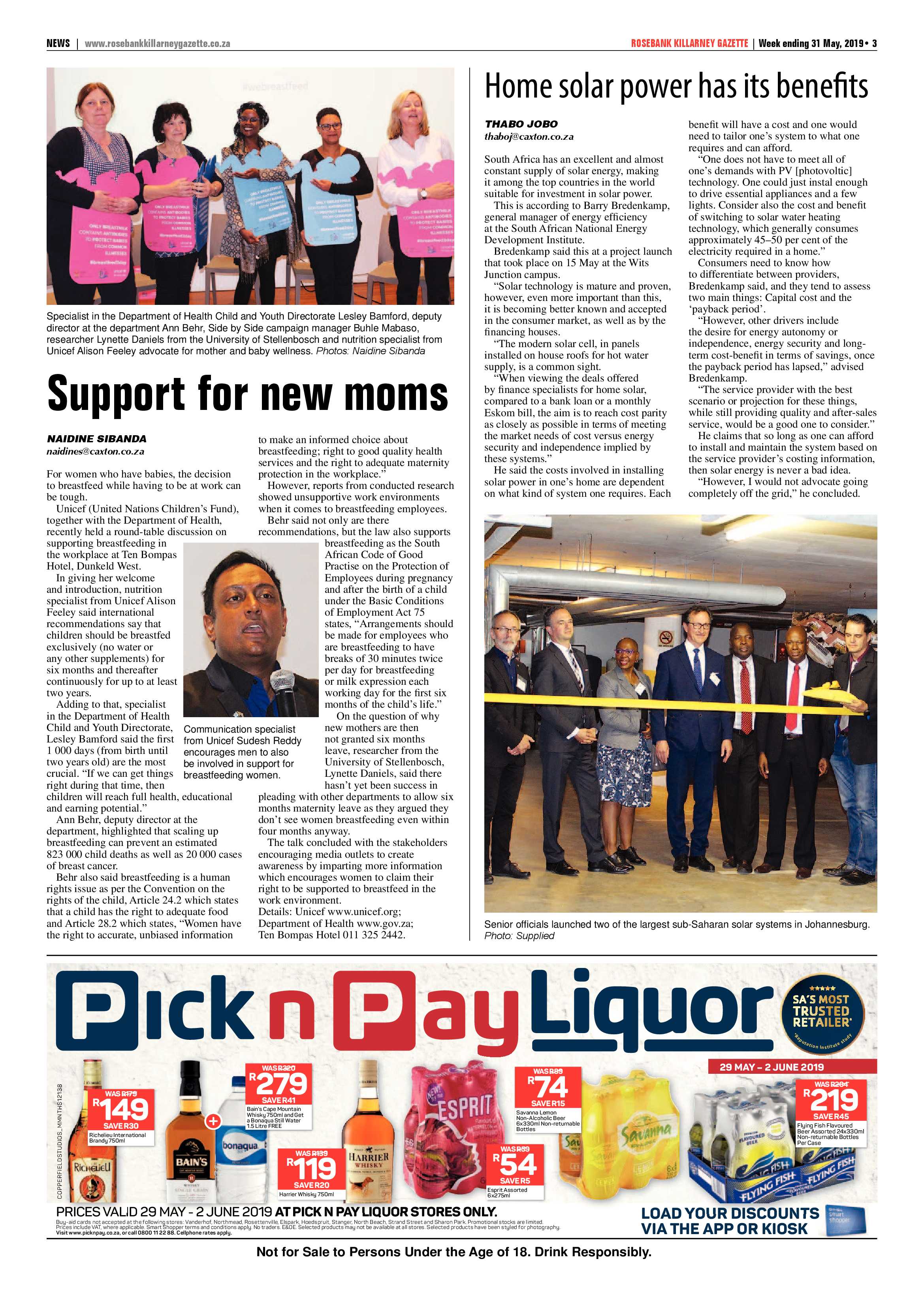 Rosebank Killarney Gazette 31 May, 2019 page 3