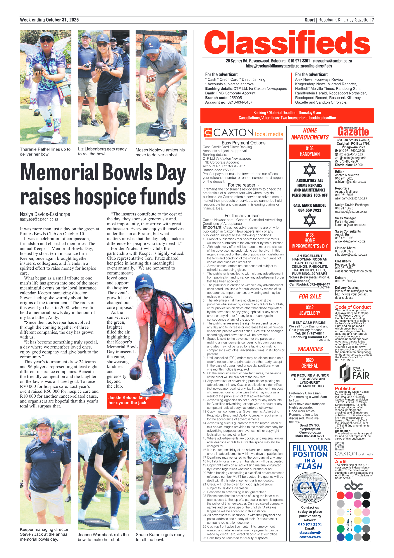 Rosebank Killarney Gazette 31 October 2025 page 7