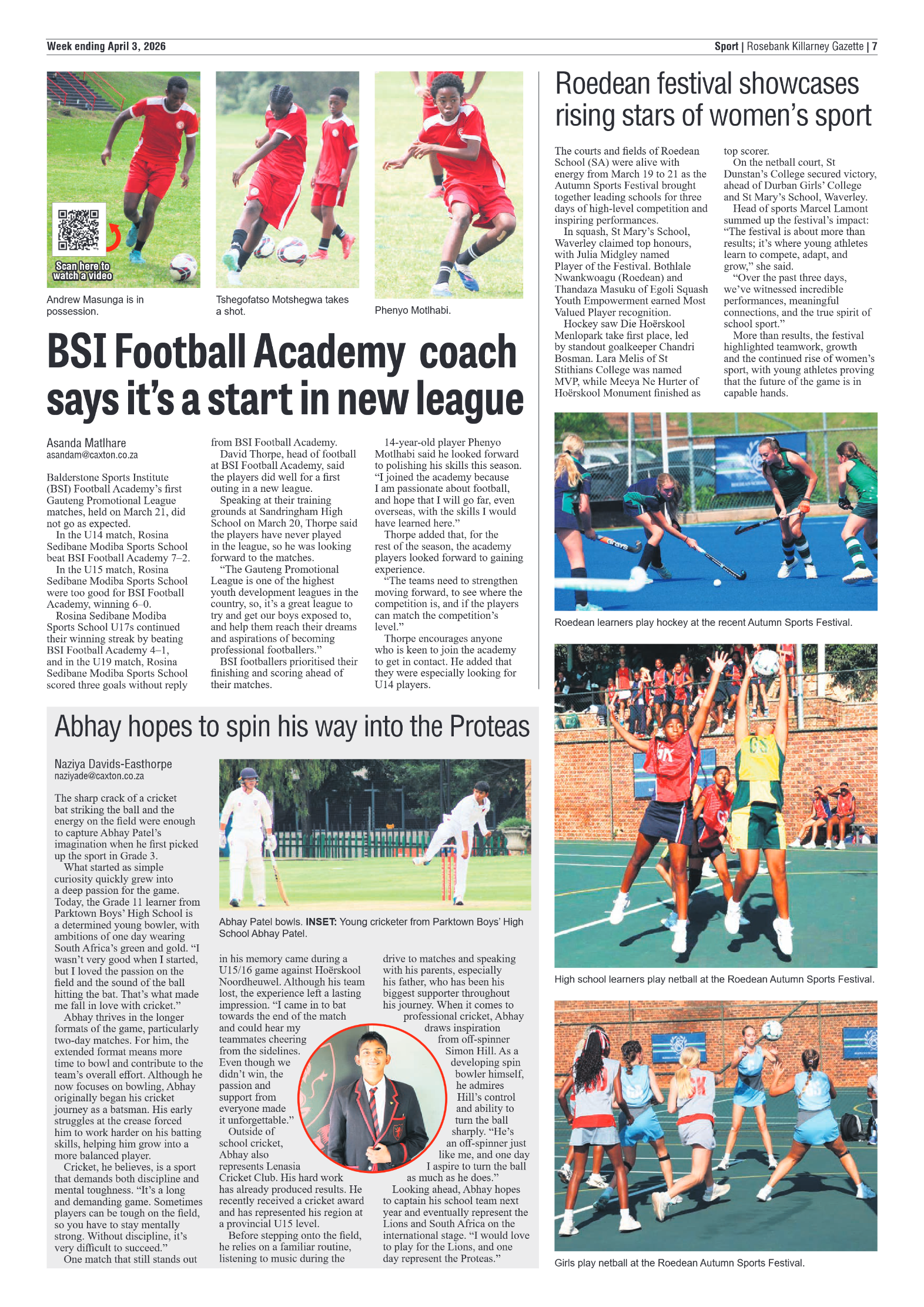 Rosebank Killarney Gazette 3 April 2026 page 7
