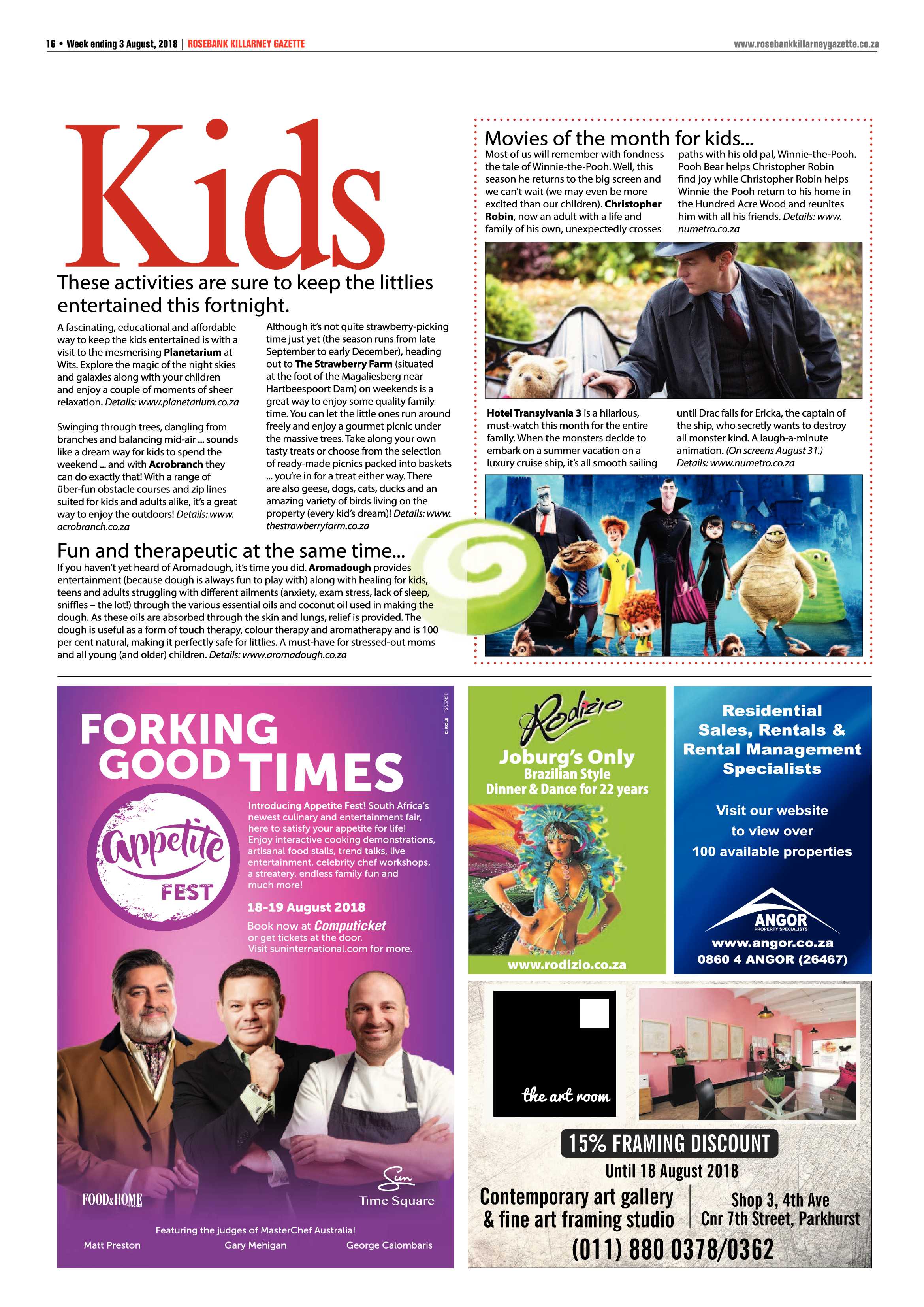 Rosebank Killarney Gazette 3 August 2018 page 16