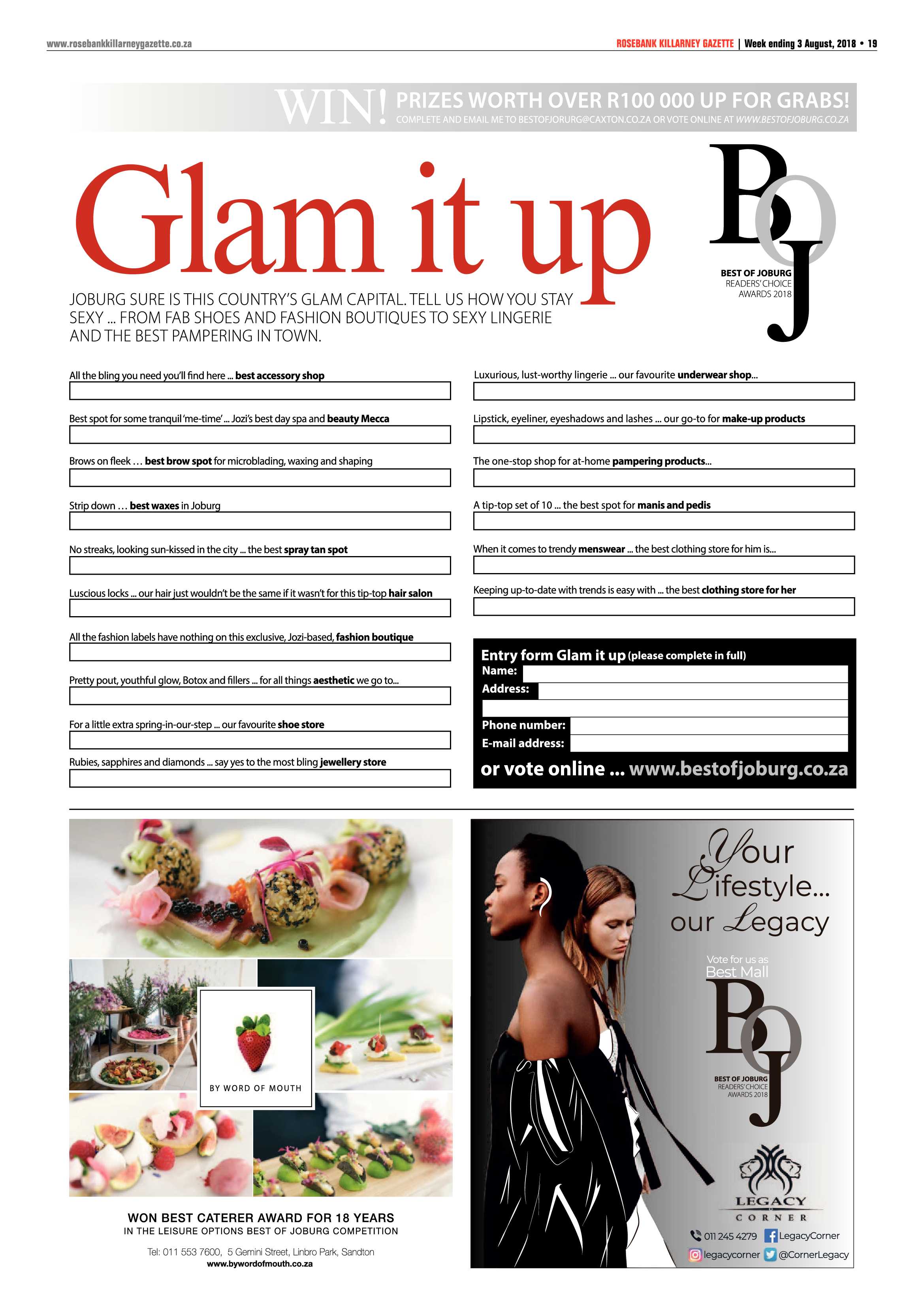 Rosebank Killarney Gazette 3 August 2018 page 19
