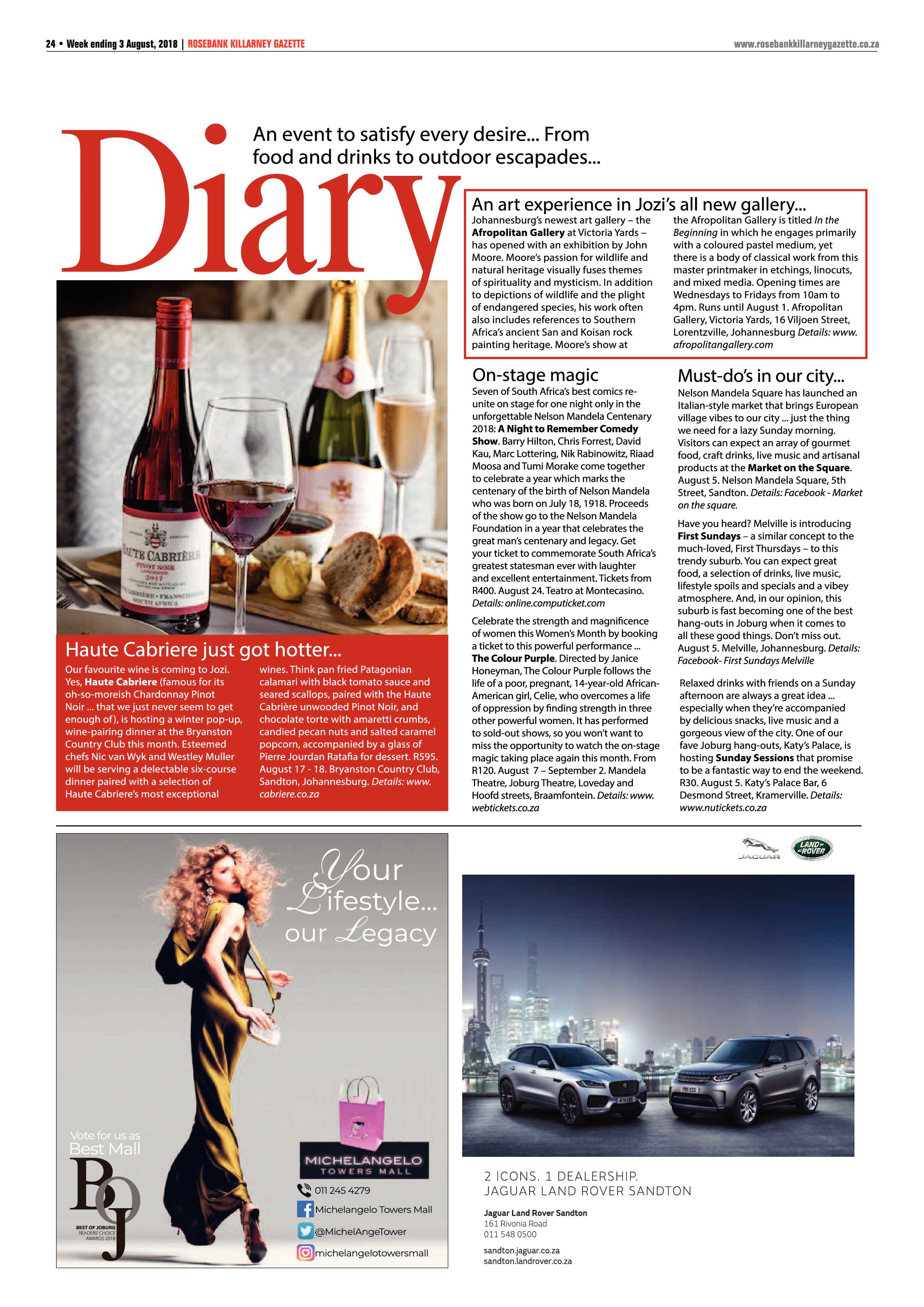 Rosebank Killarney Gazette 3 August 2018 page 24