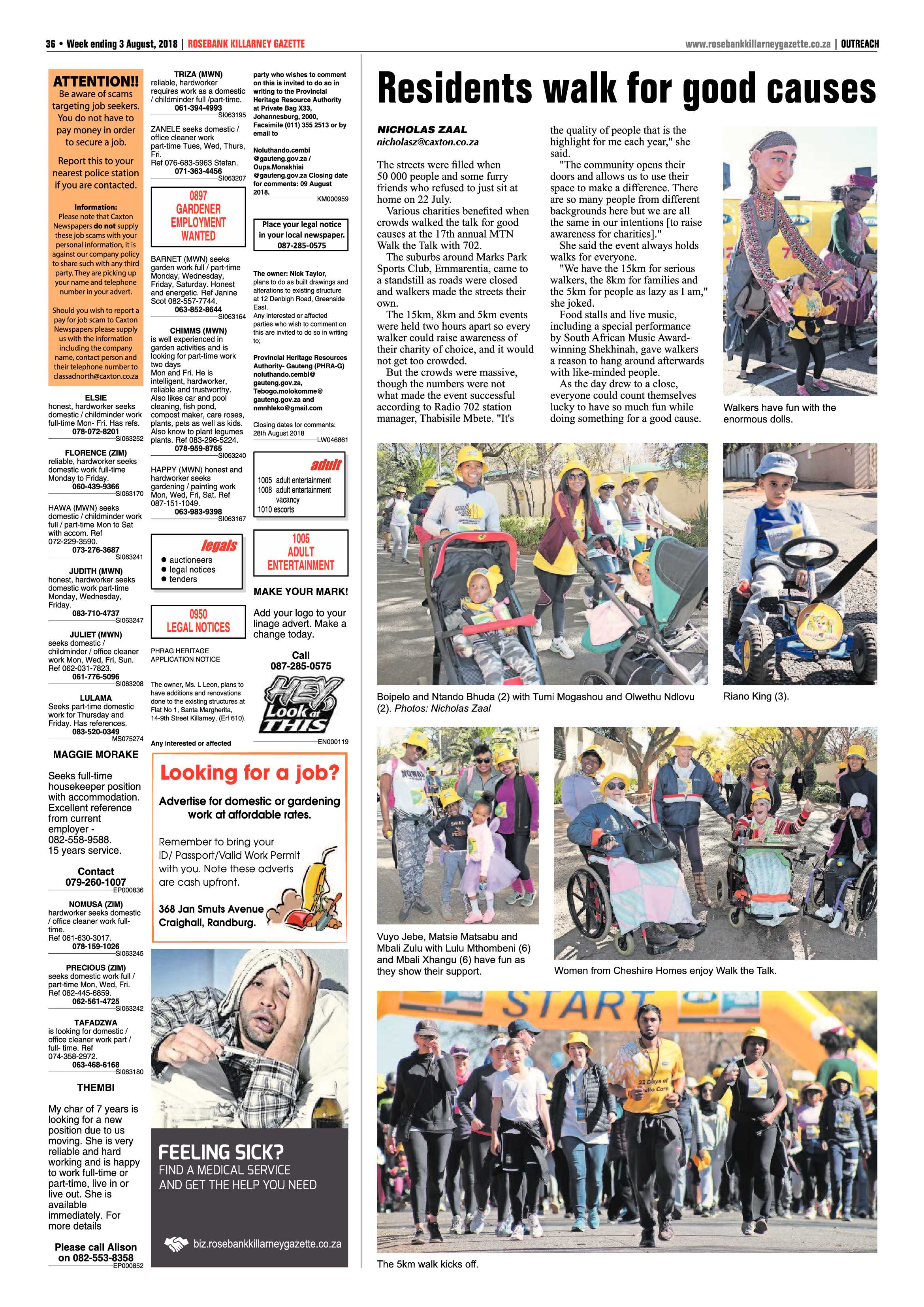 Rosebank Killarney Gazette 3 August 2018 page 36