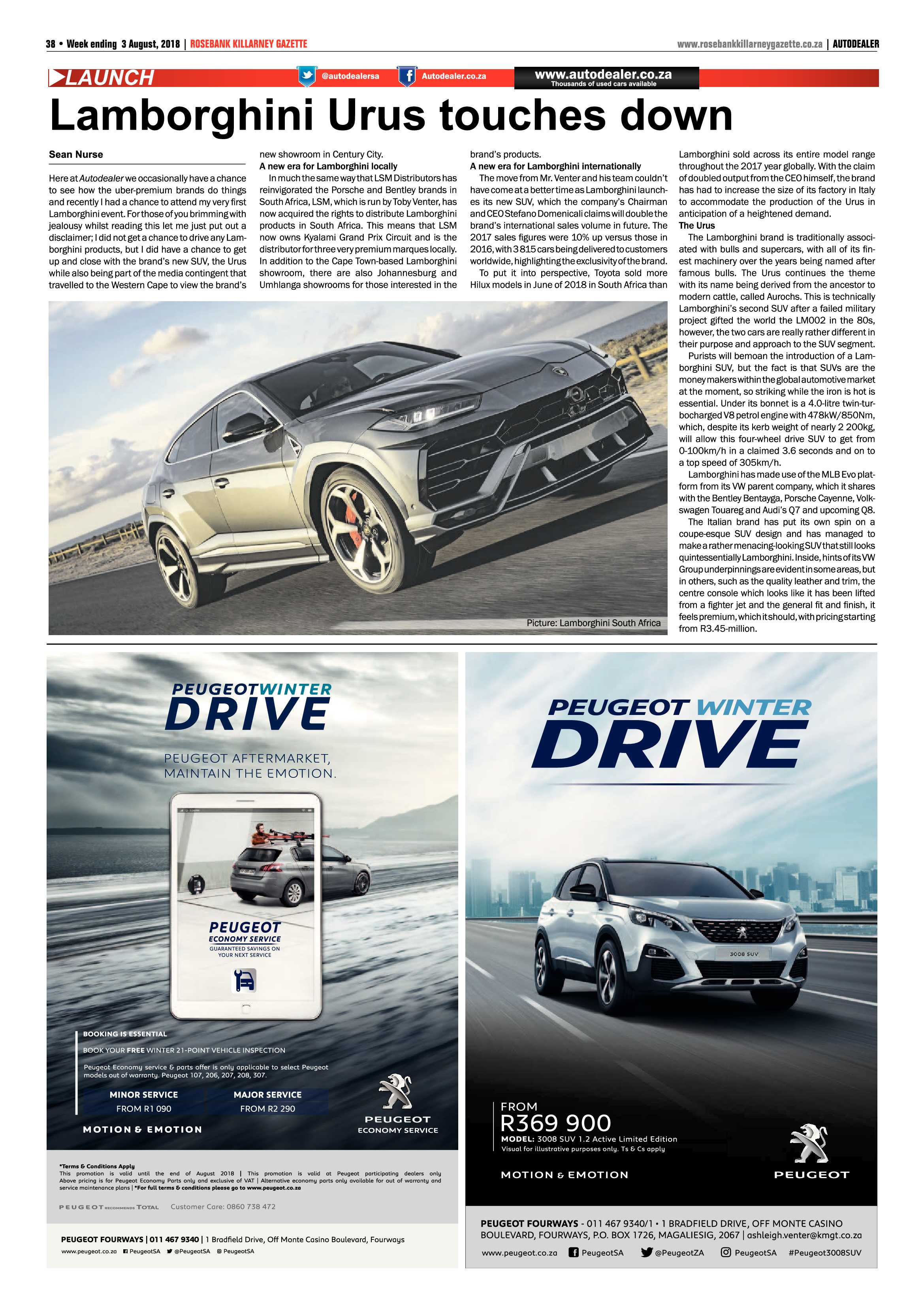 Rosebank Killarney Gazette 3 August 2018 page 38