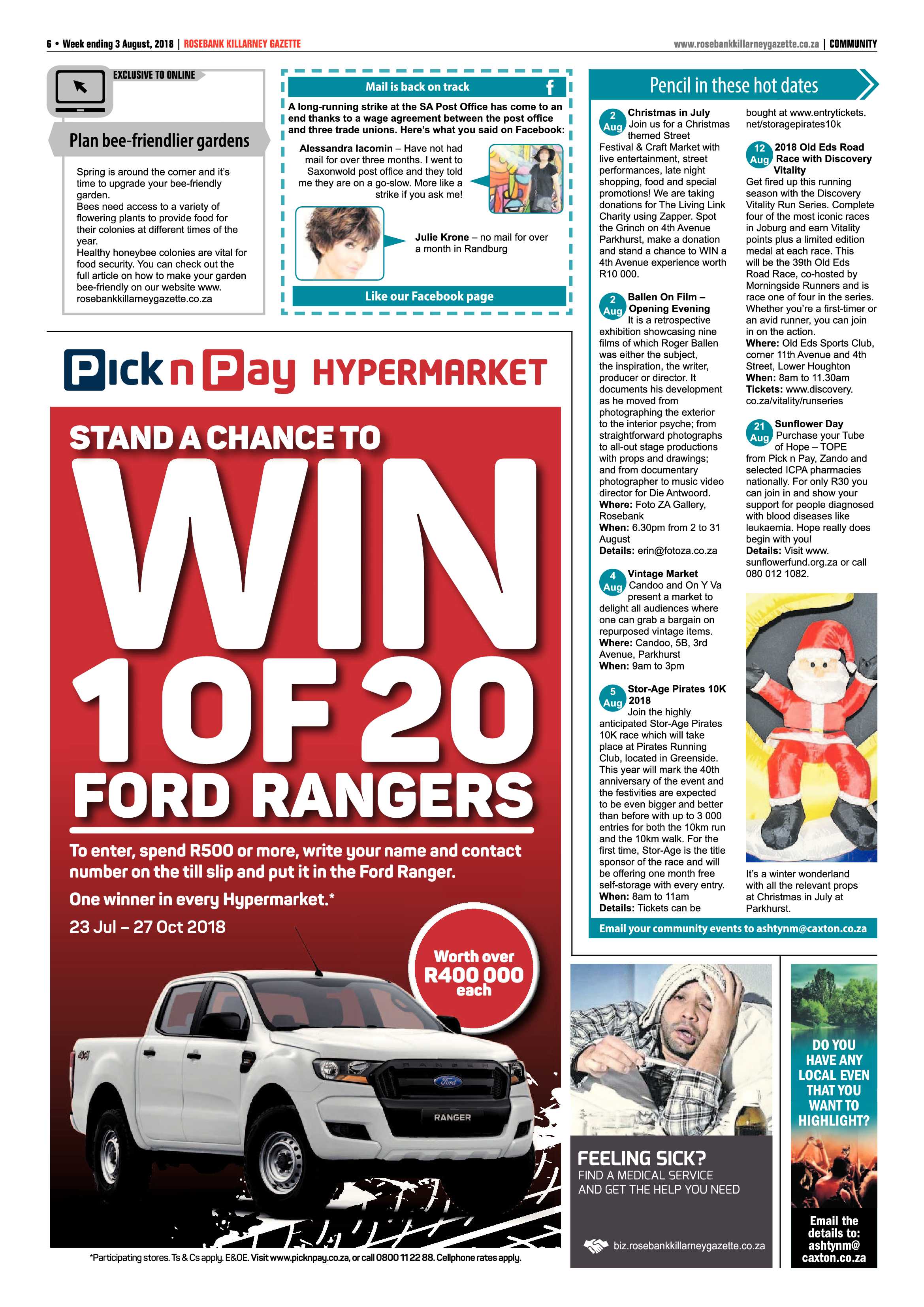 Rosebank Killarney Gazette 3 August 2018 page 6