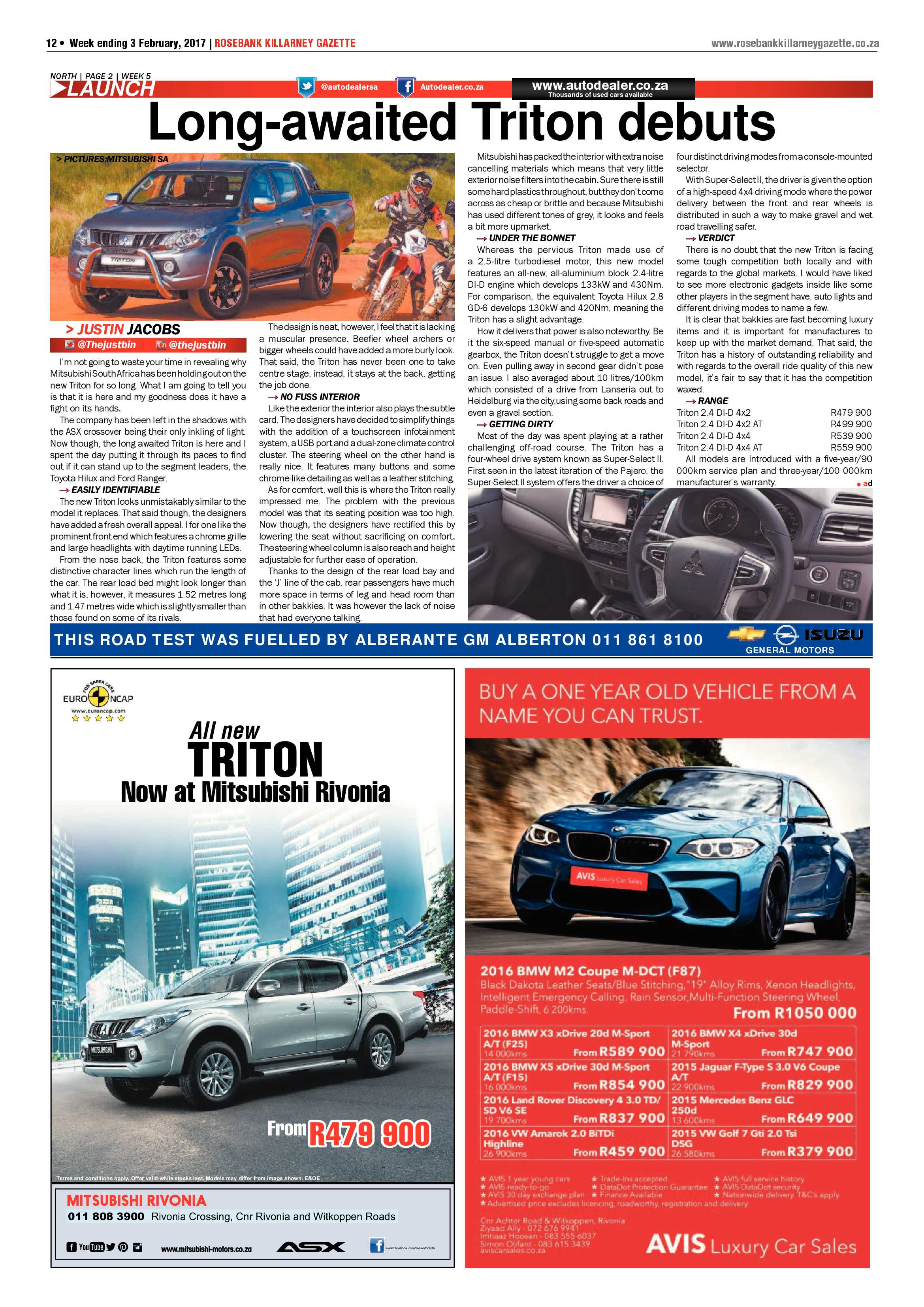 Rosebank Killarney Gazette 3 February, 2017 page 12