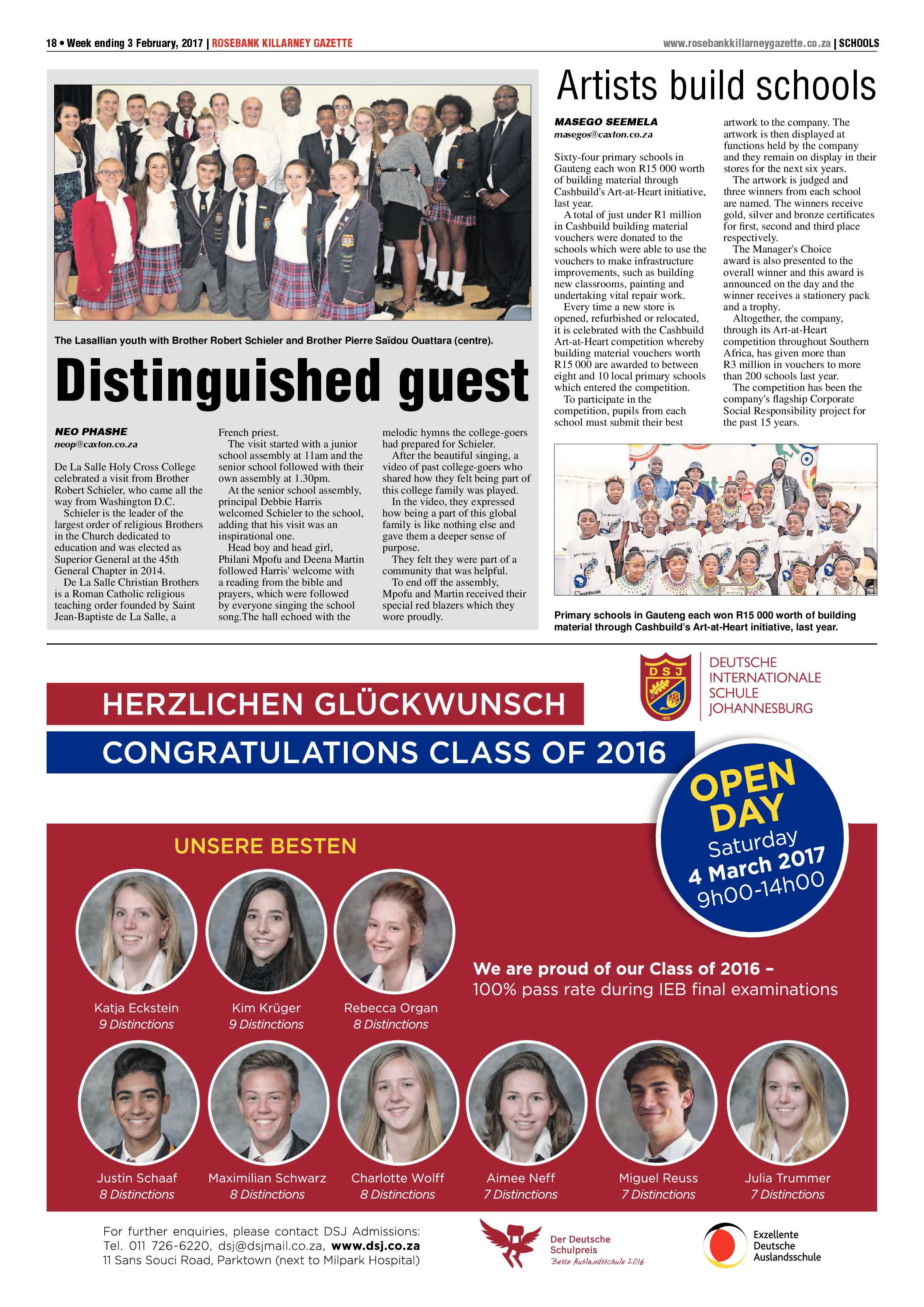 Rosebank Killarney Gazette 3 February, 2017 page 18