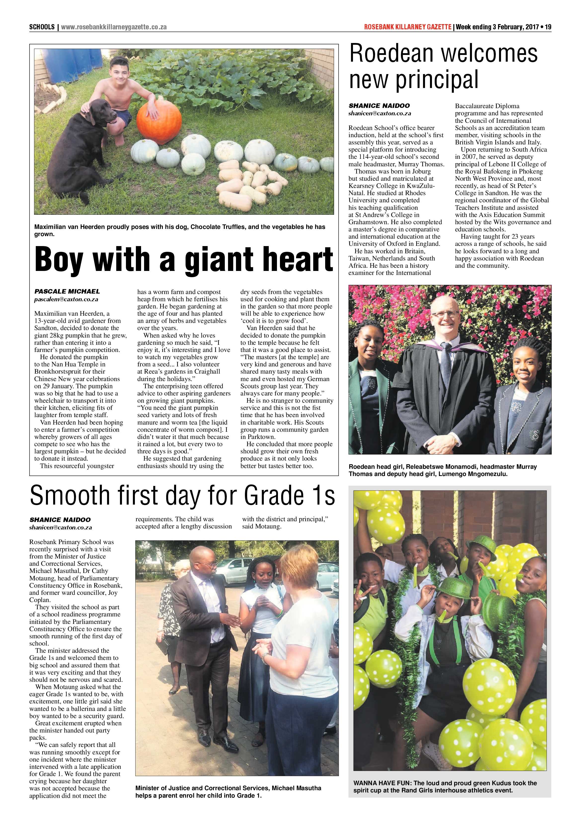 Rosebank Killarney Gazette 3 February, 2017 page 19