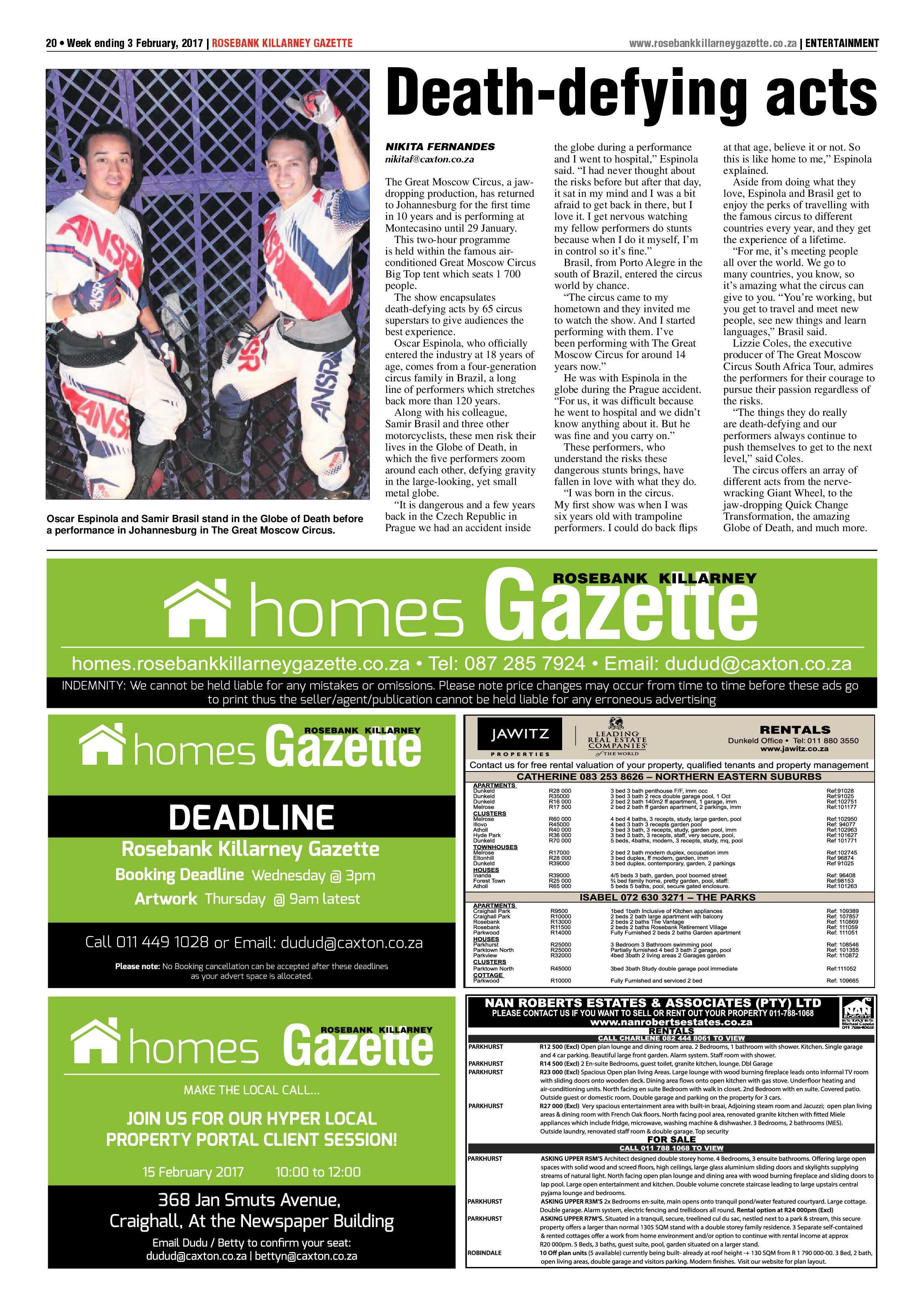 Rosebank Killarney Gazette 3 February, 2017 page 20