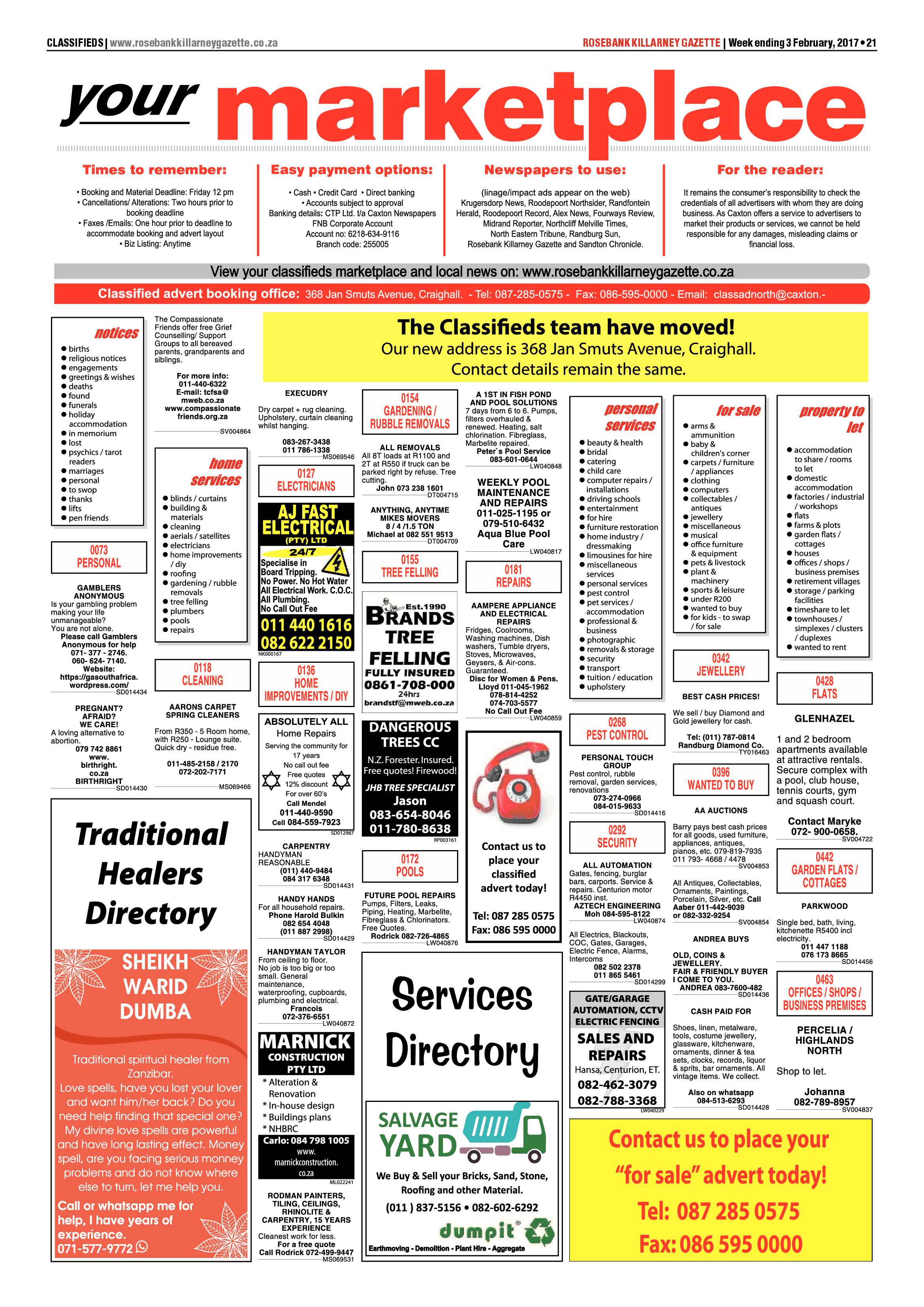 Rosebank Killarney Gazette 3 February, 2017 page 21