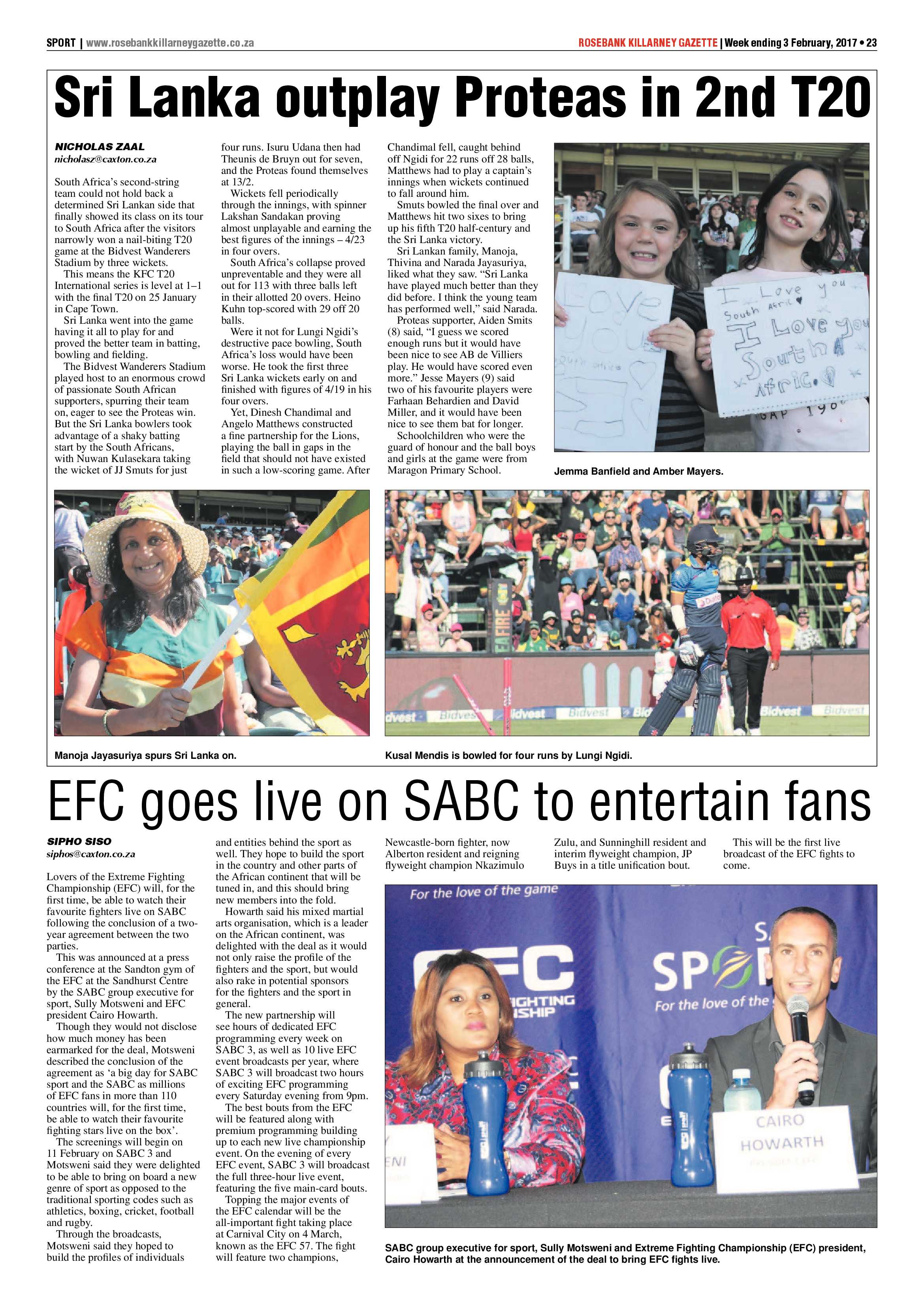 Rosebank Killarney Gazette 3 February, 2017 page 23
