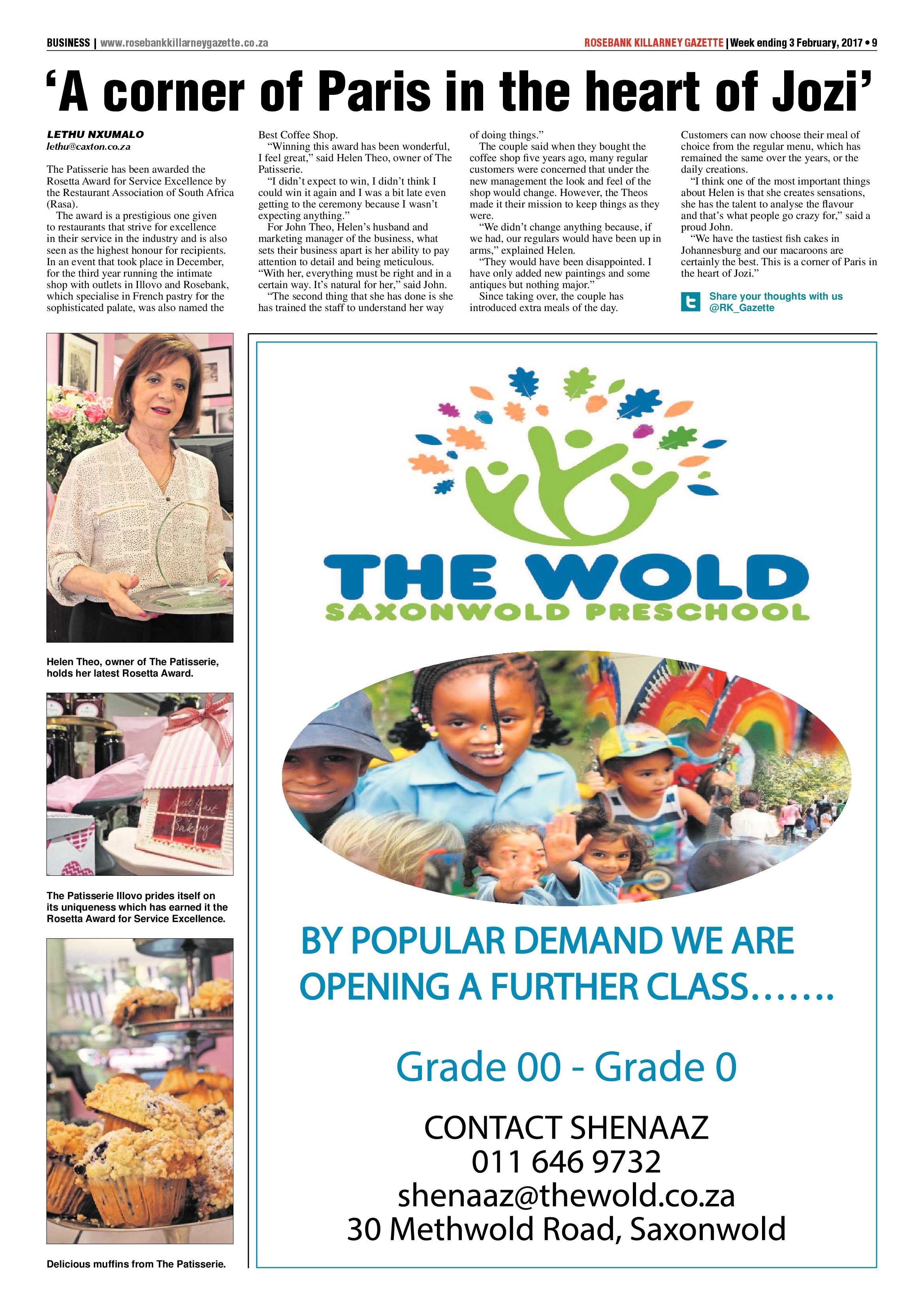 Rosebank Killarney Gazette 3 February, 2017 page 9